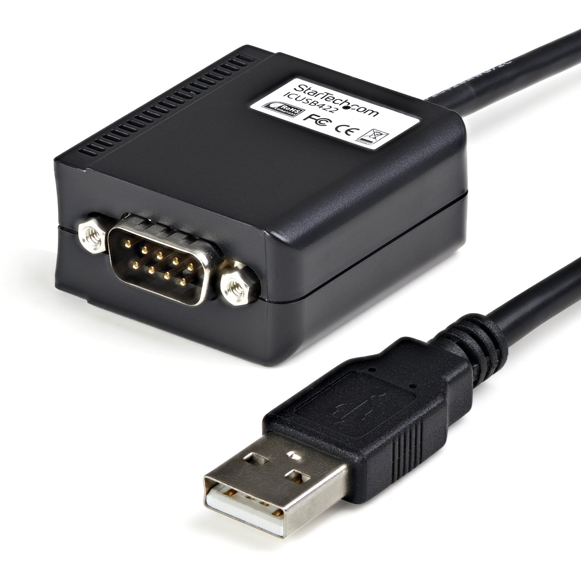 StarTech 6ft (1.8m) 1-Port Professional RS422/485 USB Serial Cable Adapter with COM Retention, USB to RS422 Adapter - TAA