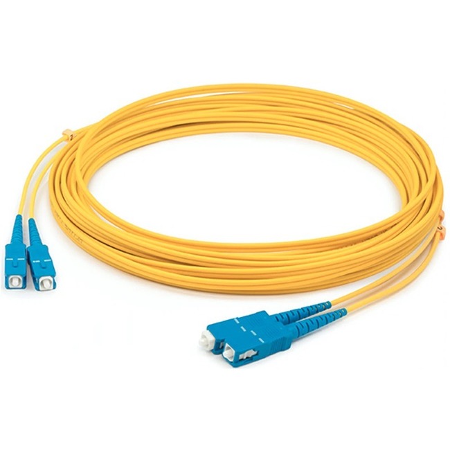 AddOn 32m SC to SC Yellow OS2 Duplex OFNP (Plenum-Rated) SMF Fiber Patch Cable