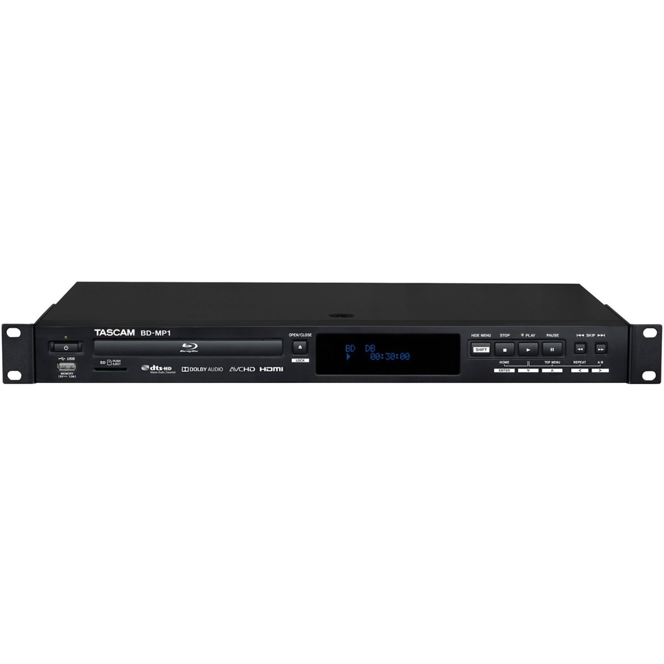 TASCAM Professional BD-MP1 1 Disc(s) Blu-ray Disc Player - 1080p - Black