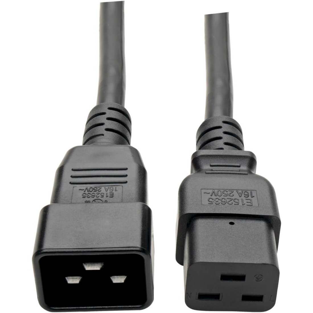 Tripp Lite by Eaton Power Extension Cord C19 to C20 - Heavy-Duty 15A 250V 14 AWG 3 ft. (0.91 m) Black