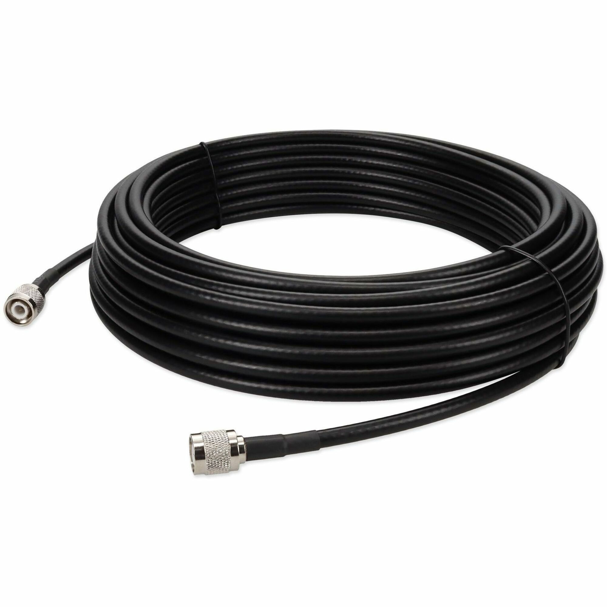 AddOn 50ft Cisco&reg; 4G-CAB-LMR240-50 Compatible TNC (Male) to TNC (Female) Black Coaxial Simplex PVC Copper Patch Cable