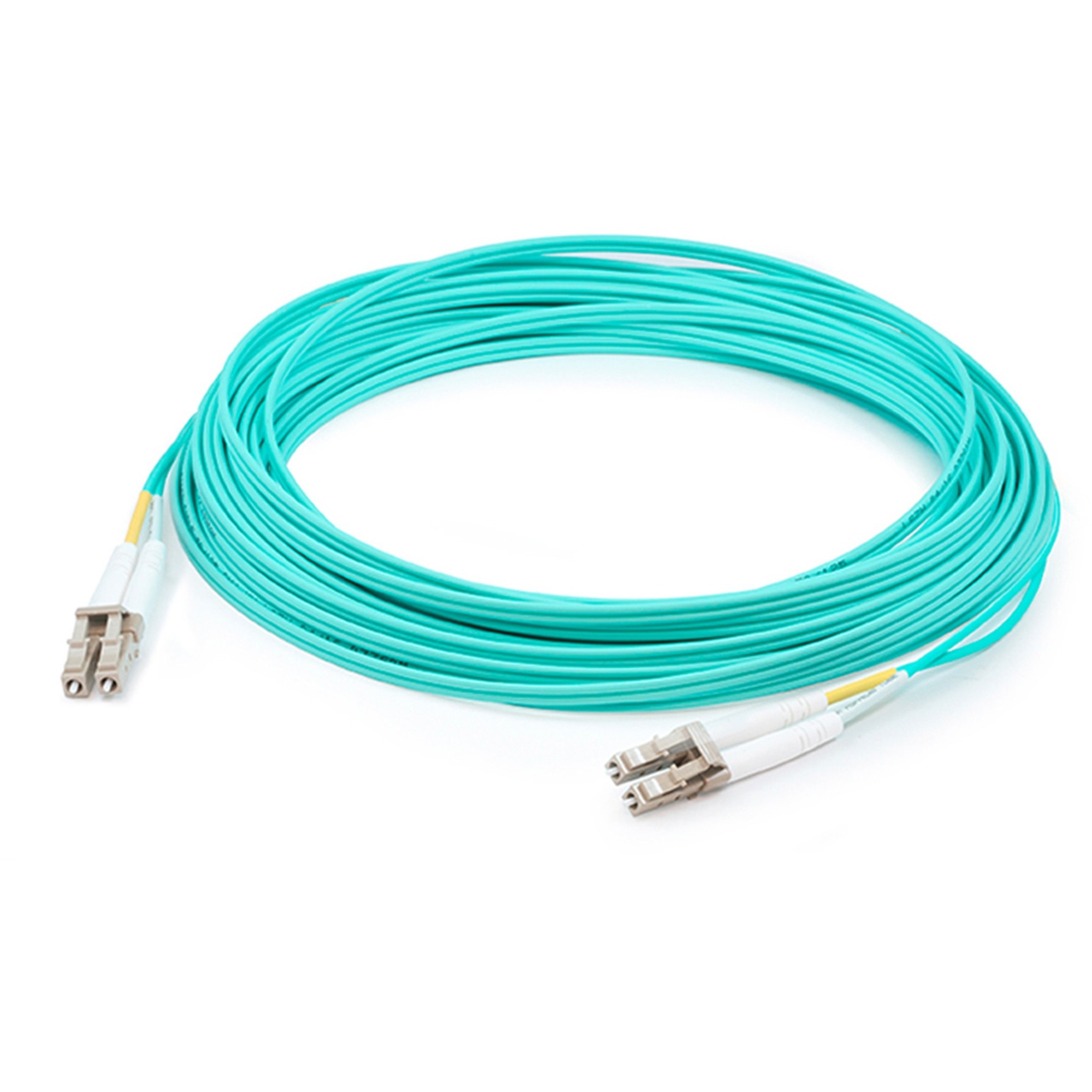 AddOn 69m LC to LC Aqua OM4 Duplex LSZH Fiber Patch Cable
