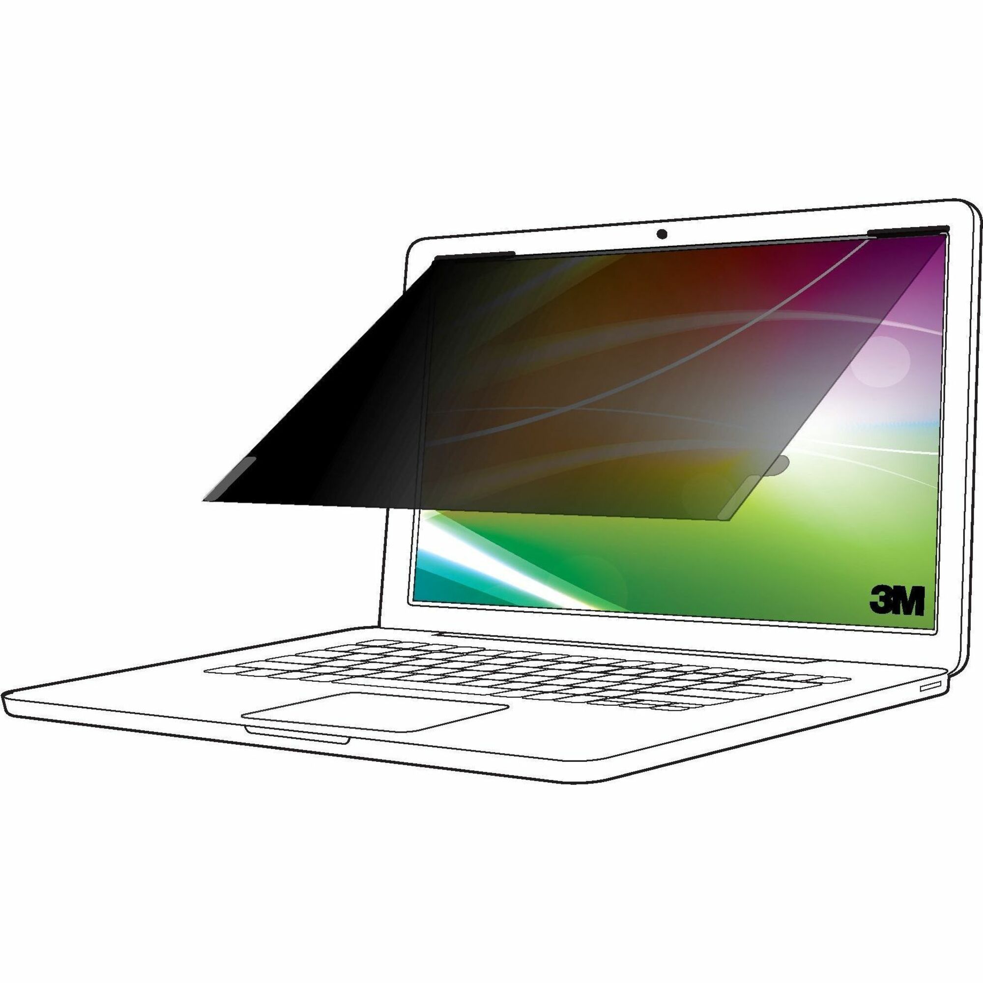 3M™ Bright Screen Privacy Filter for 12.5in Laptop, 16:9, BP125W9B