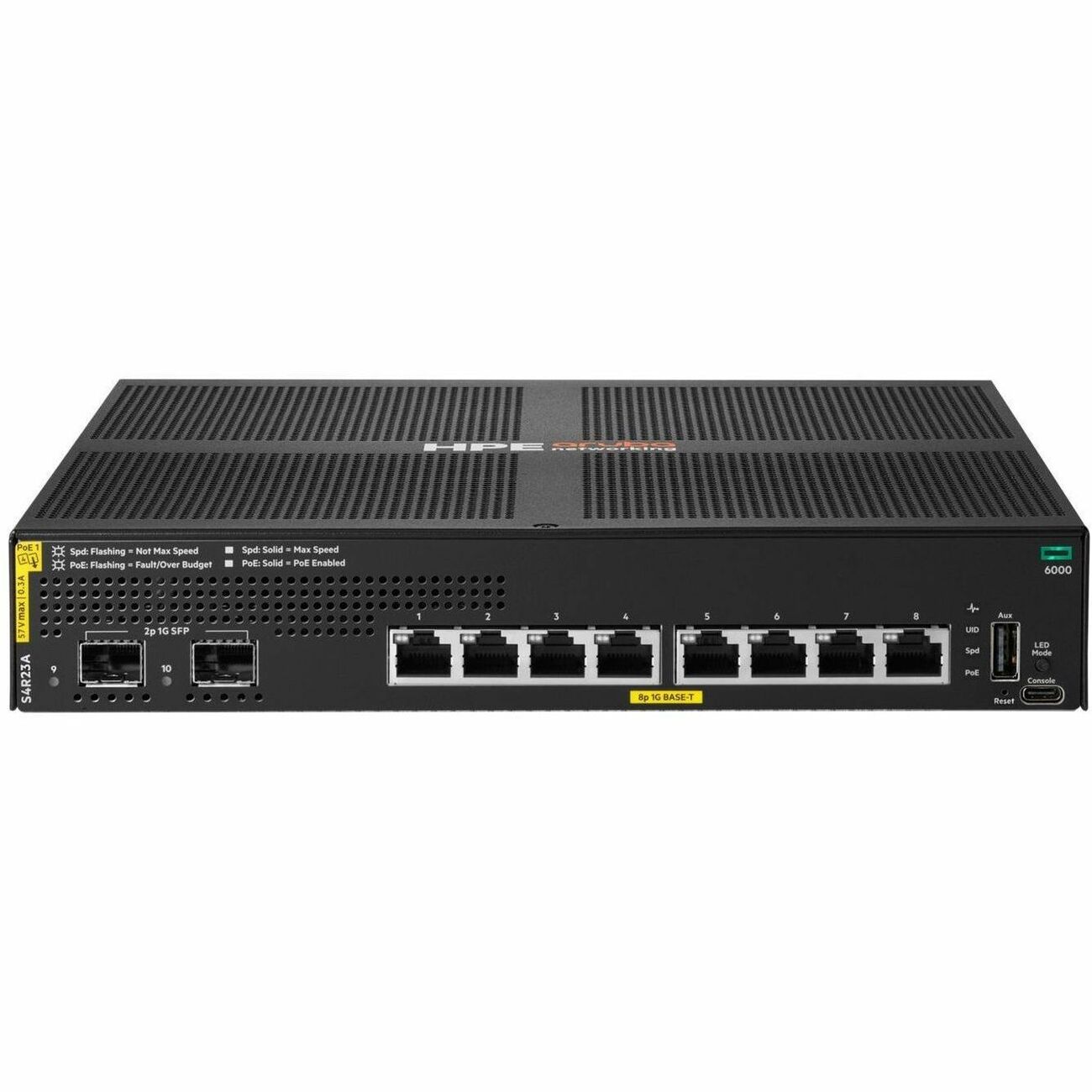 Aruba CX 6000 8p 10M/100M/1G Class4 PoE 2p SFP 1G 67W Switch