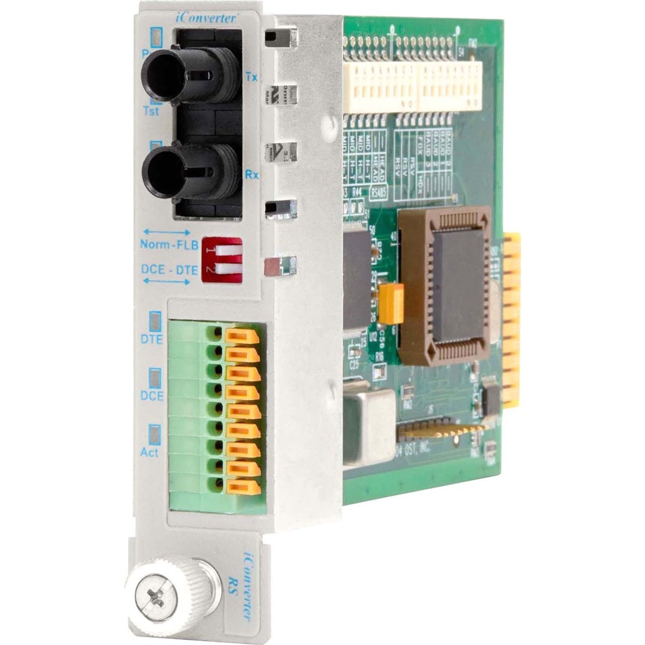 iConverter RS-422/485 Serial to Fiber Media Converter DB-9 ST Single-Mode 30km Module