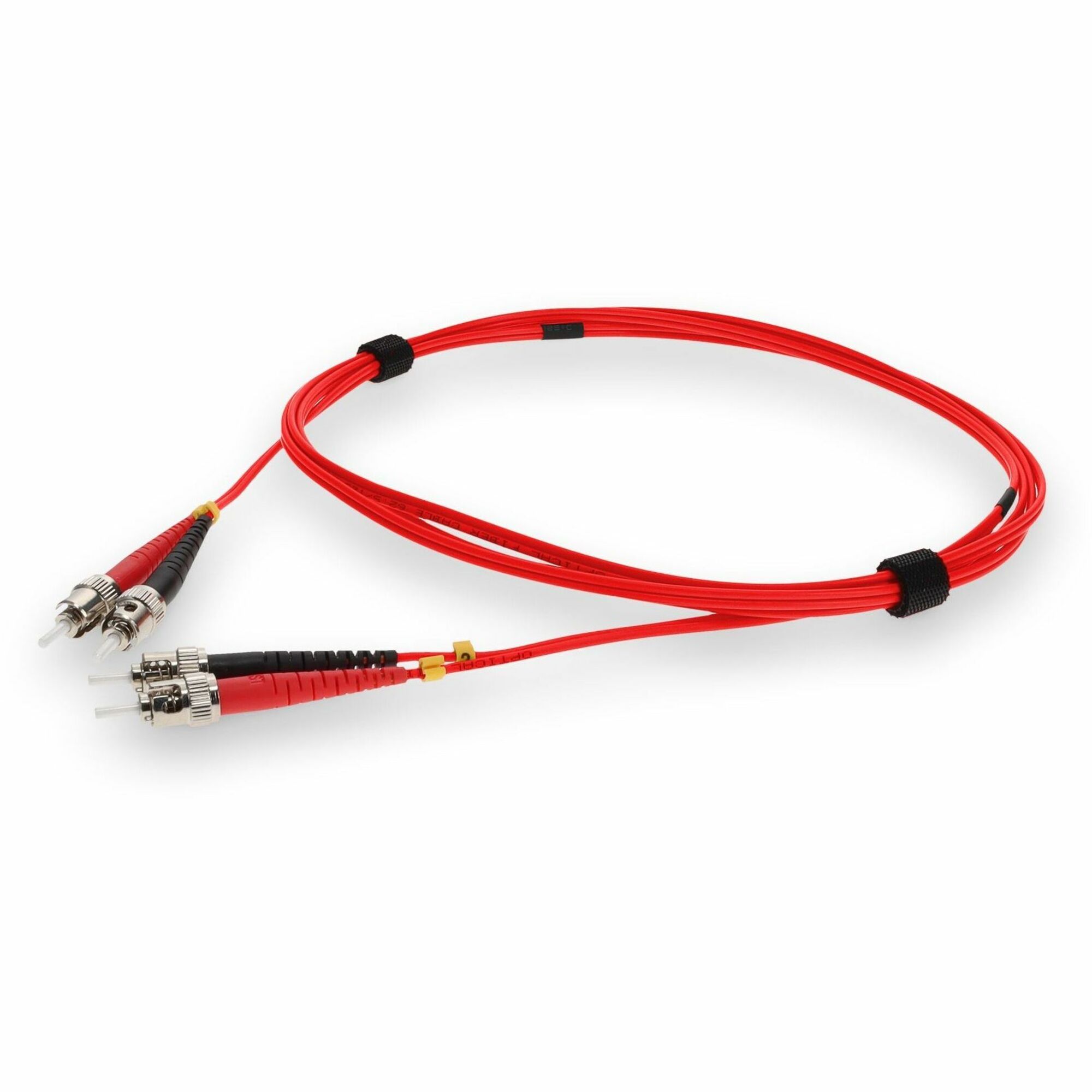 AddOn 3m ST to ST Red OM1 Duplex OFNP (Plenum-Rated) MMF Fiber Patch Cable