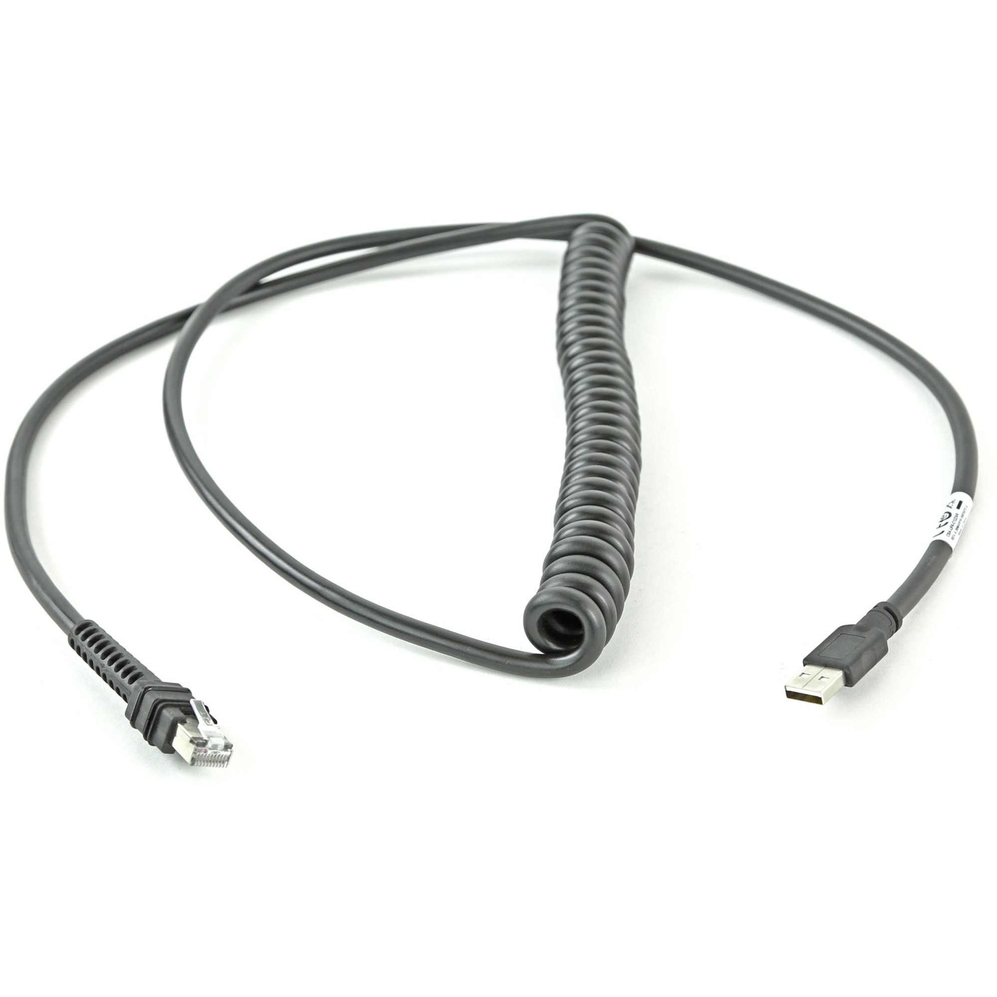 Zebra Cable - Shielded USB: Series A, 9ft. (2.8m), Coiled, BC1.2 (High Current), -30&deg;C