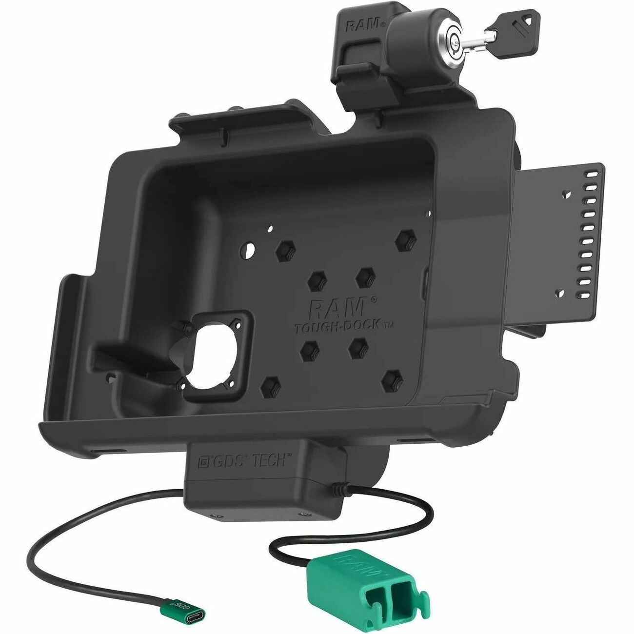 RAM Mounts Locking GDS Power + Dual USB Dock for Zebra ET4x 10" with IntelliSkin