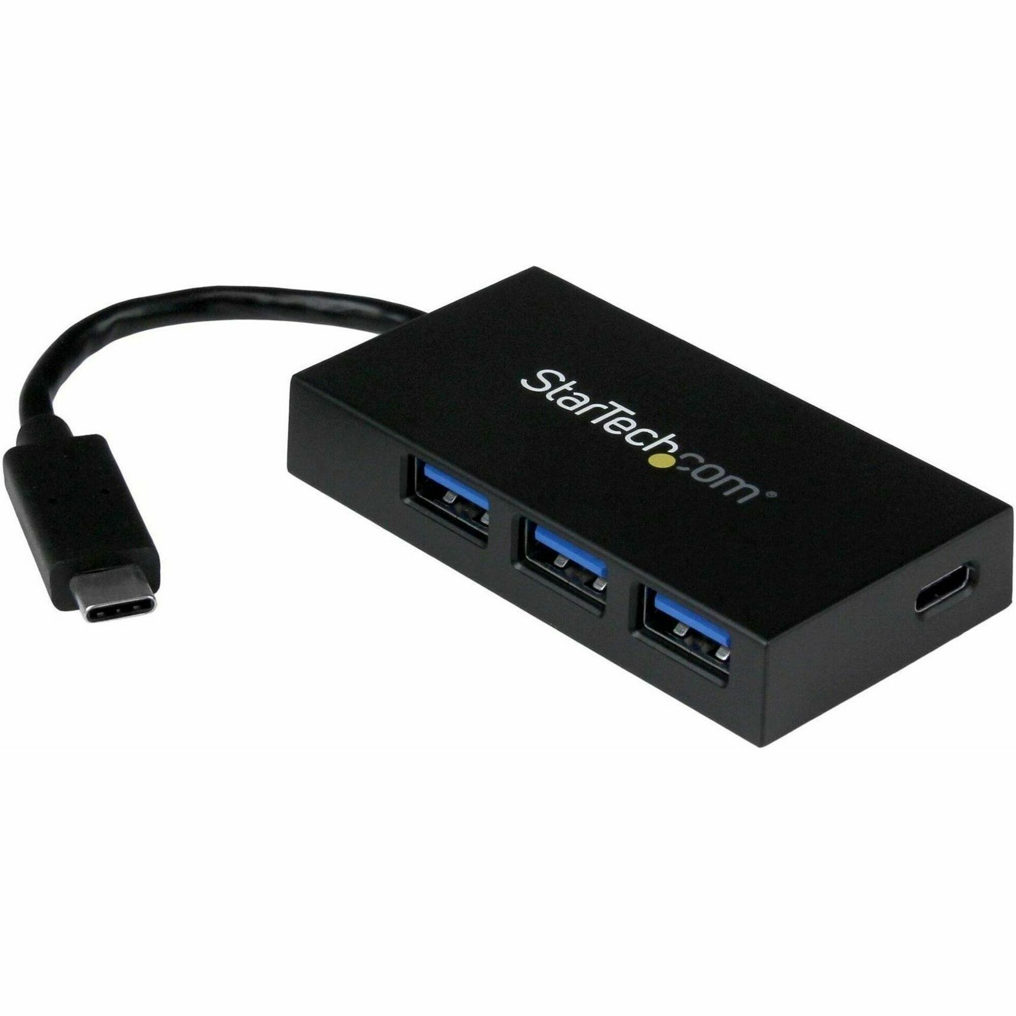 StarTech.com USB C Hub? 4 Port USB-C to USB-A (3x) and USB-C (1x)? Bus Powered USB Hub? USB Type C Hub? Port Expander