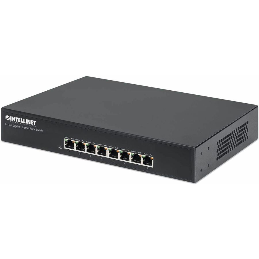 8-Port Gigabit Ethernet PoE+ Switch, 8 x PoE ports, IEEE 802.3at/af Power-over-Ethernet (PoE+/PoE), Endspan, Desktop, Box