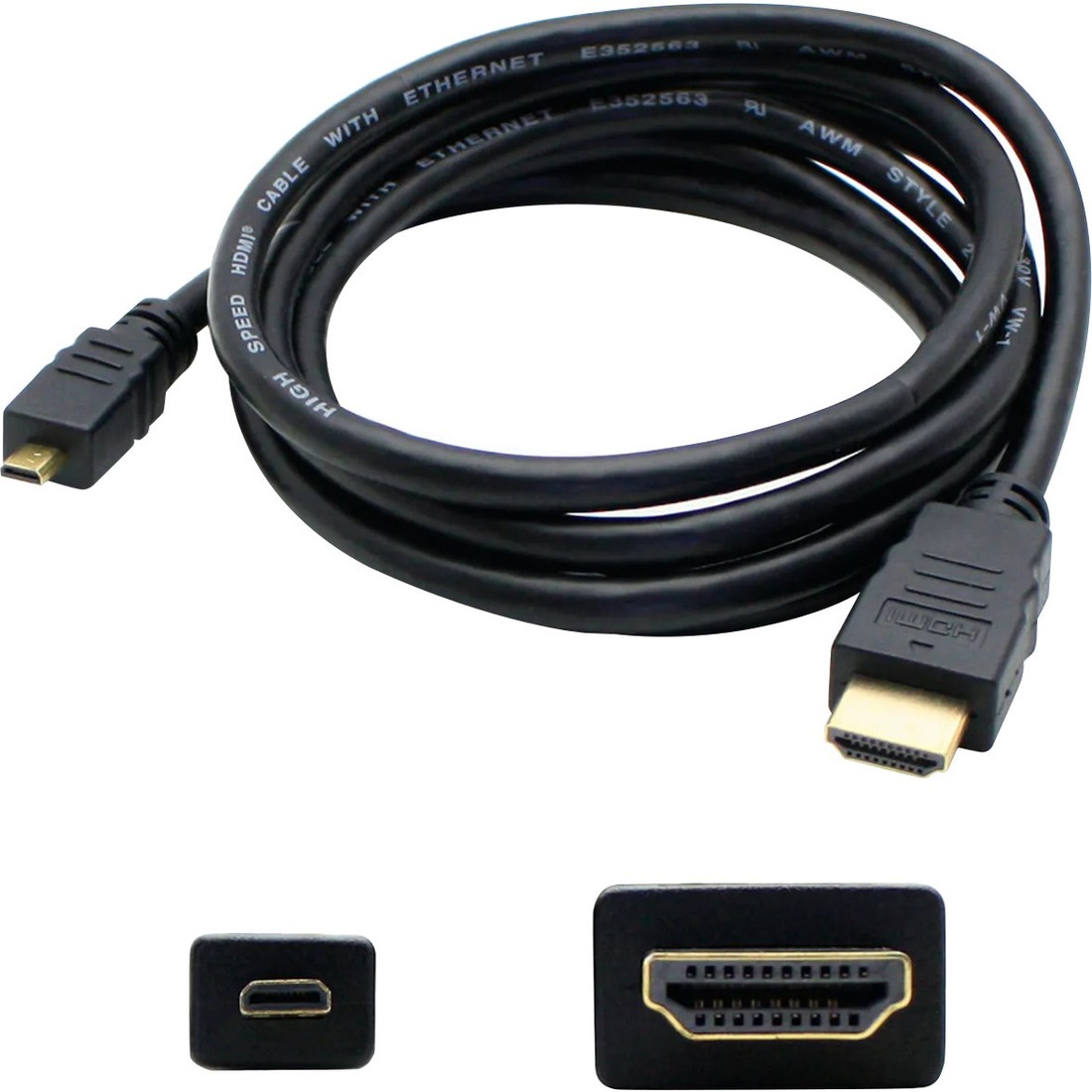 AddOn 3ft Mini-HDMI 1.4 Male to HDMI 1.4 Male Black Cable For Resolution Up to 4096x2160 (DCI 4K)