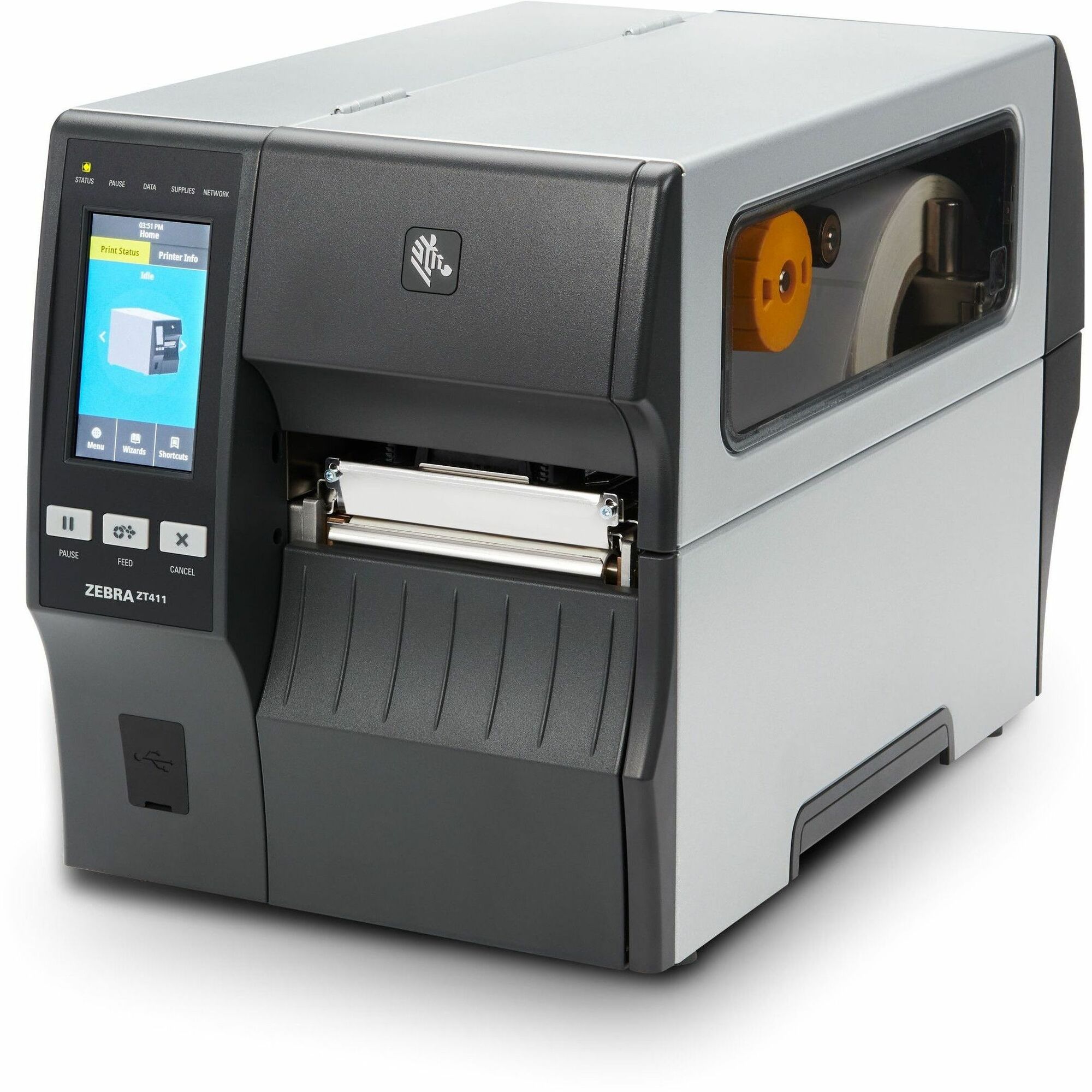 Zebra - IMSourcing Certified Pre-Owned ZT421 Industrial Direct Thermal/Thermal Transfer Printer - Monochrome - Label Print - USB - USB Host - Serial - Bluetooth - Near Field Communication (NFC) - EU, UK