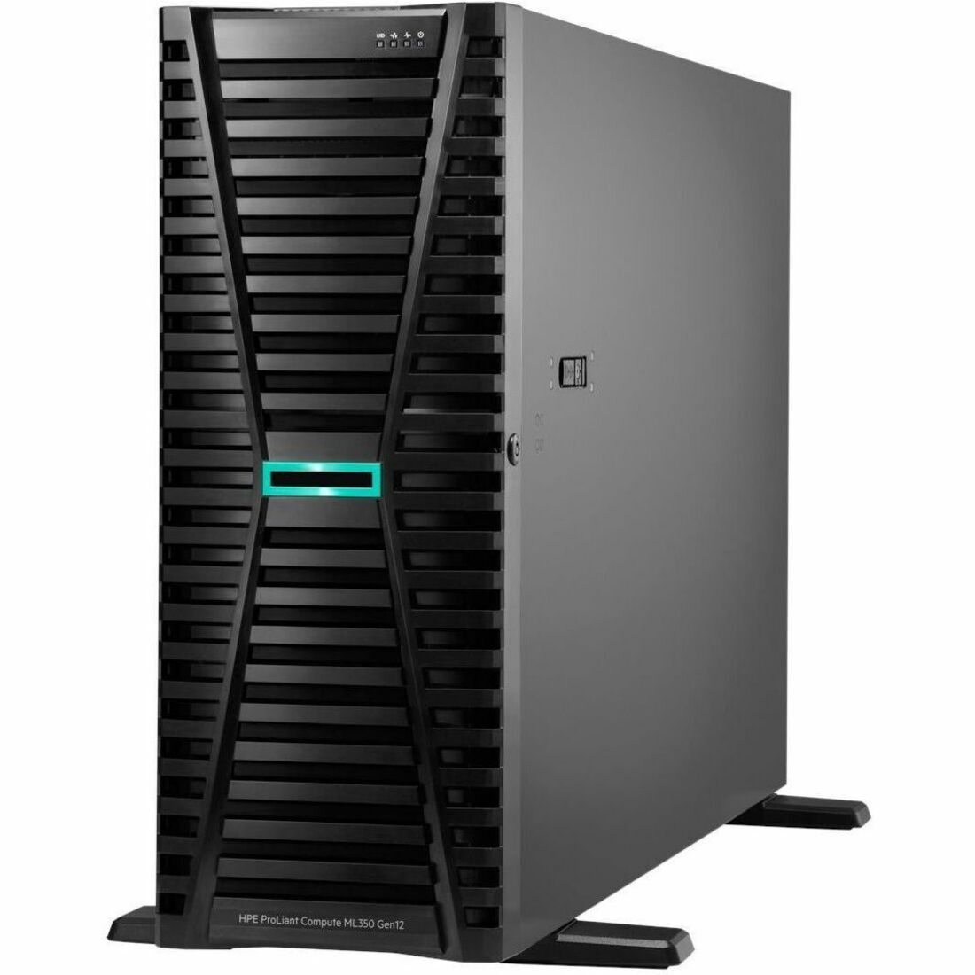 HPE ProLiant Compute ML350 Gen12 4U Tower Server - 1 x Intel Xeon 6505P 2.20 GHz - 32 GB RAM - 16 TB HDD - (2 x 8TB) HDD Configuration - Serial ATA/600, 12Gb/s SAS, NVMe Controller