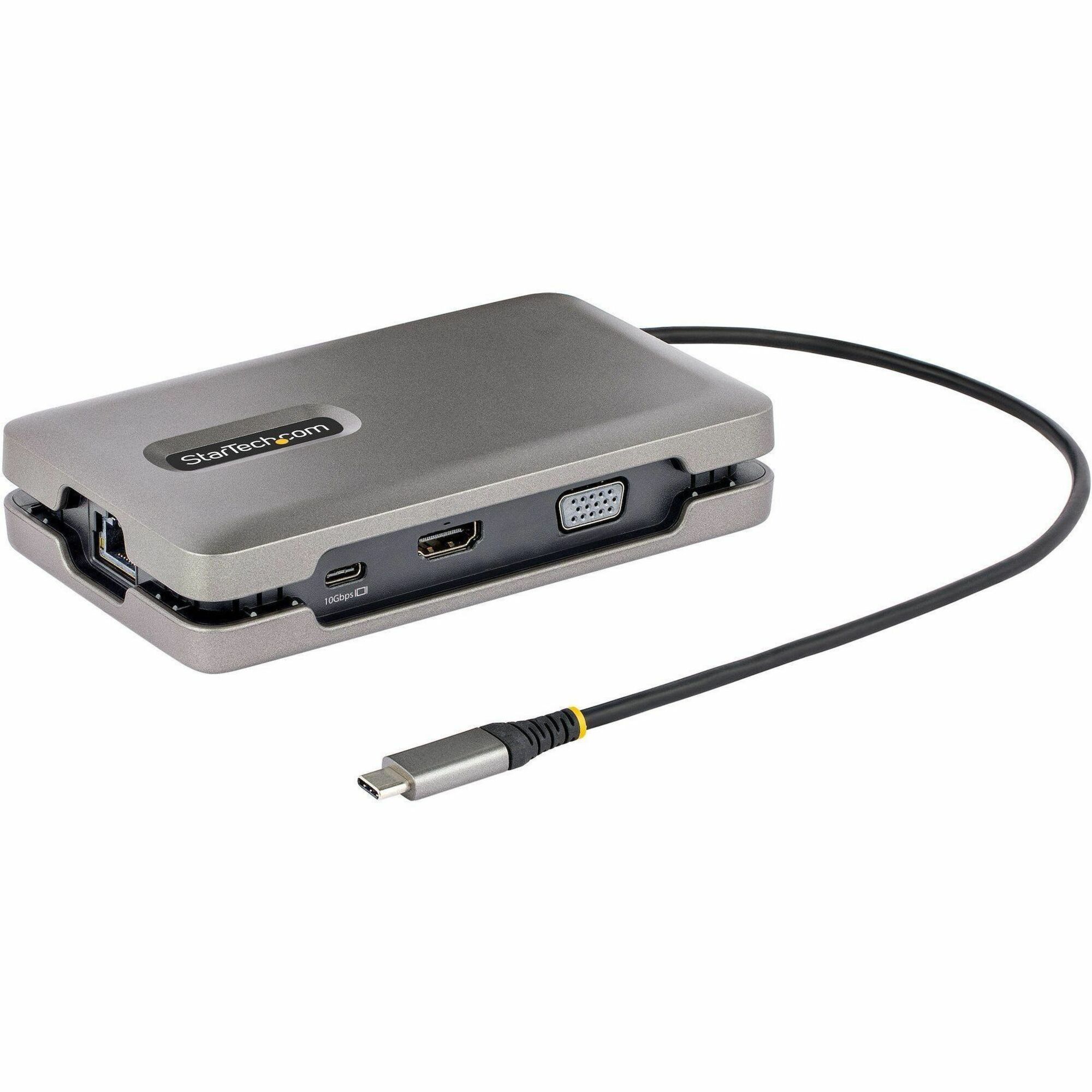 StarTech USB-C Multiport Adapter w/USB-C DP Alt Mode Video/4K HDMI/VGA, USB-C Dual Monitor Docking Station, Mini Dock/MST Hub, TAA