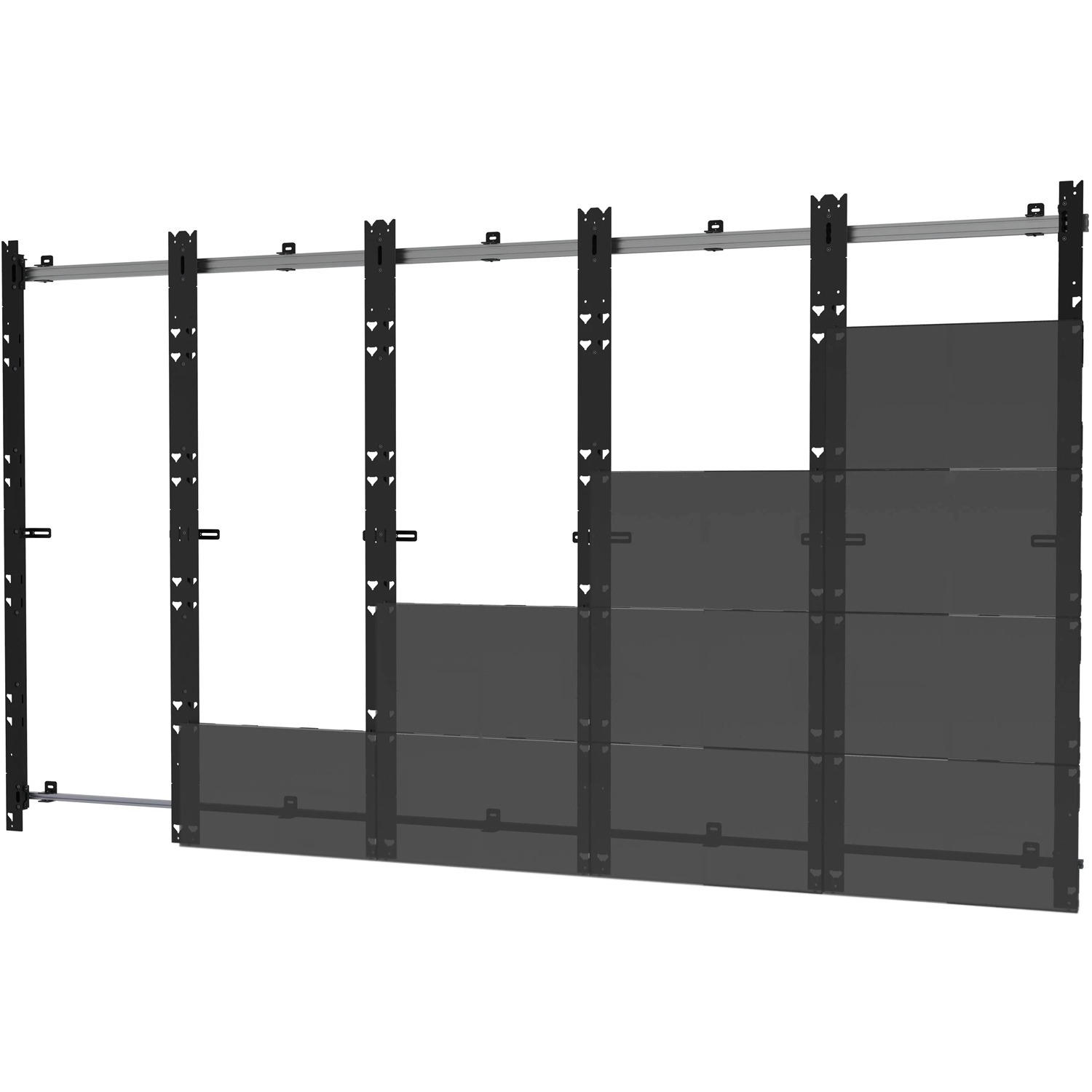 Peerless-AV® SEAMLESS Kitted DS-LEDLSCB-5X5 Wall Mount for LED Display, Video Wall - Black