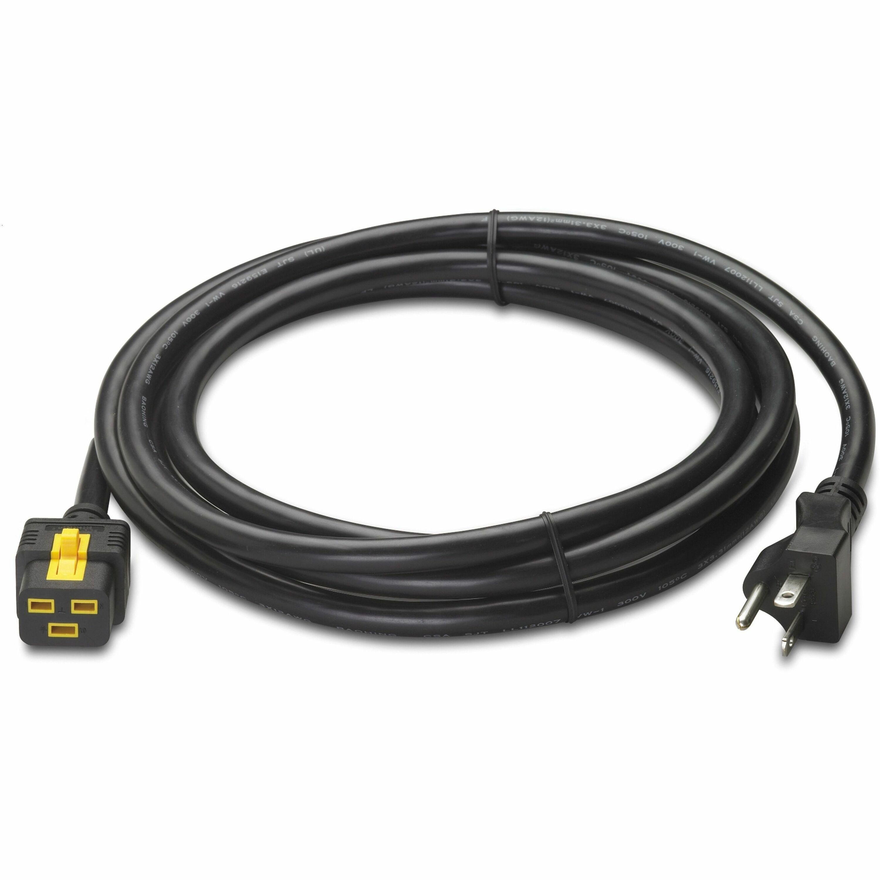 APC NetShelter Power Cord, Locking, IEC C19 to NEMA 5-20P, 3.0m