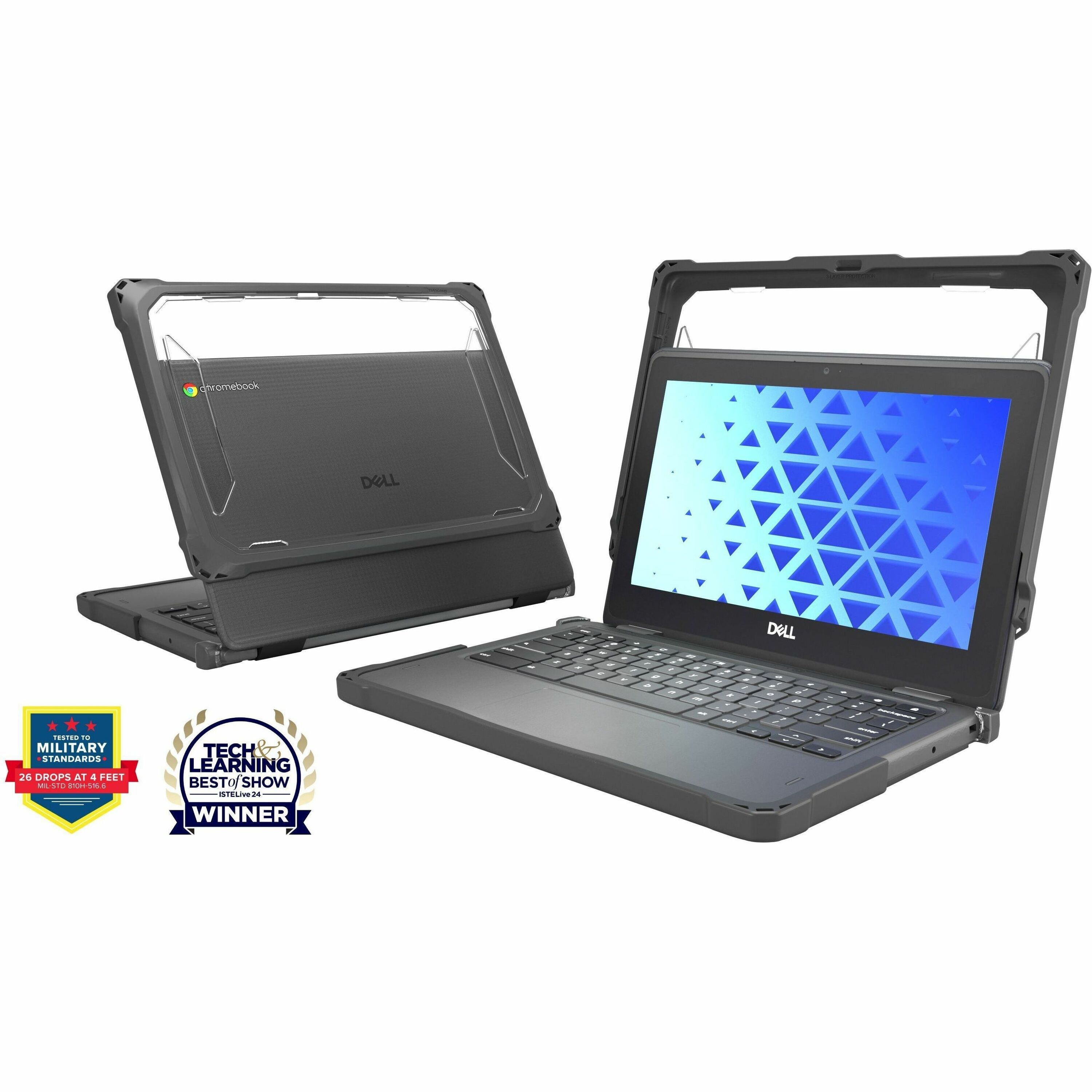 MAXCases Extreme Shell-F Chromebook Case for Dell Chromebook 11" Clamshell (Model #CC11260/2025)(Grey)