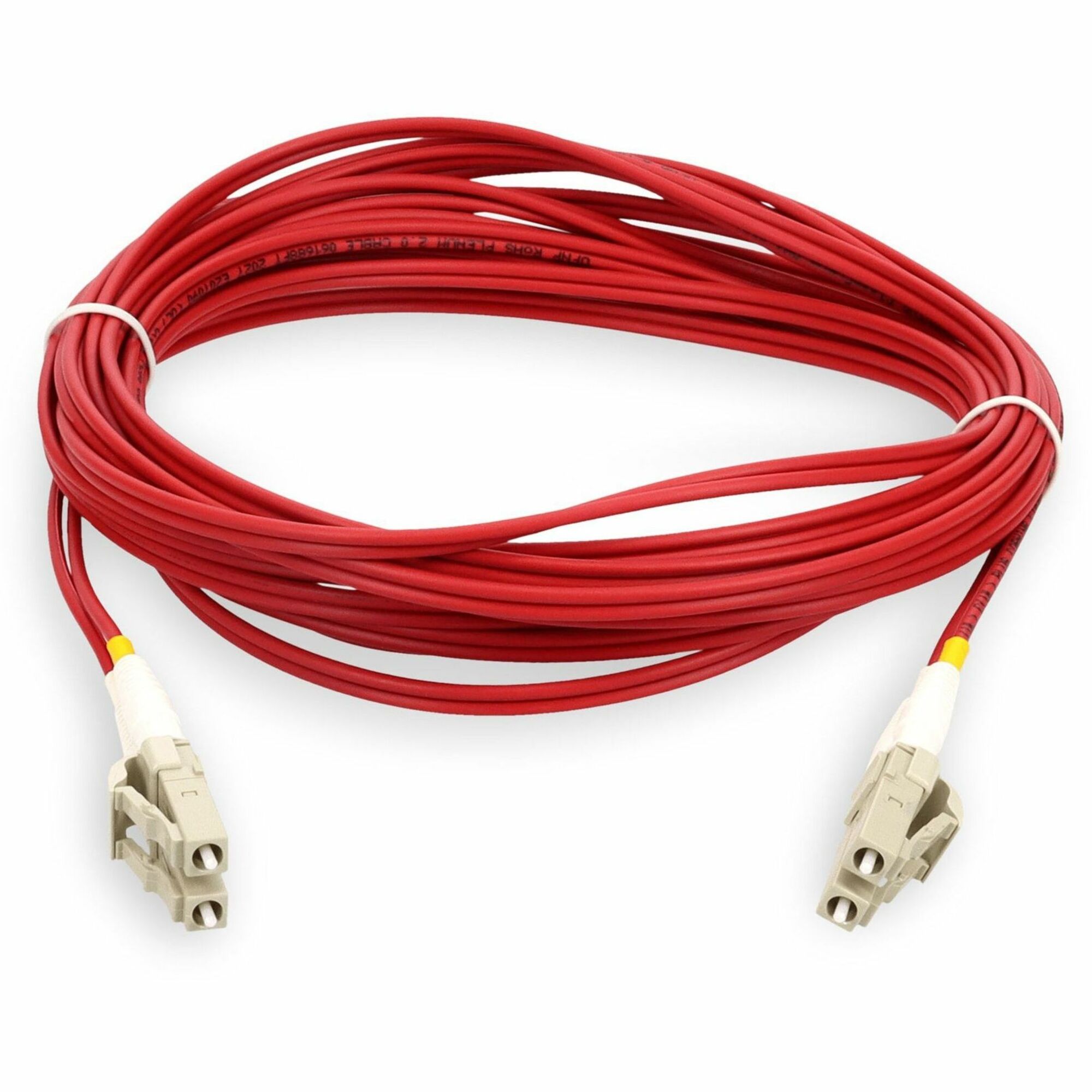 AddOn 5m LC to LC Red OM3 Duplex OFNR (Riser-Rated) Fiber Patch Cable