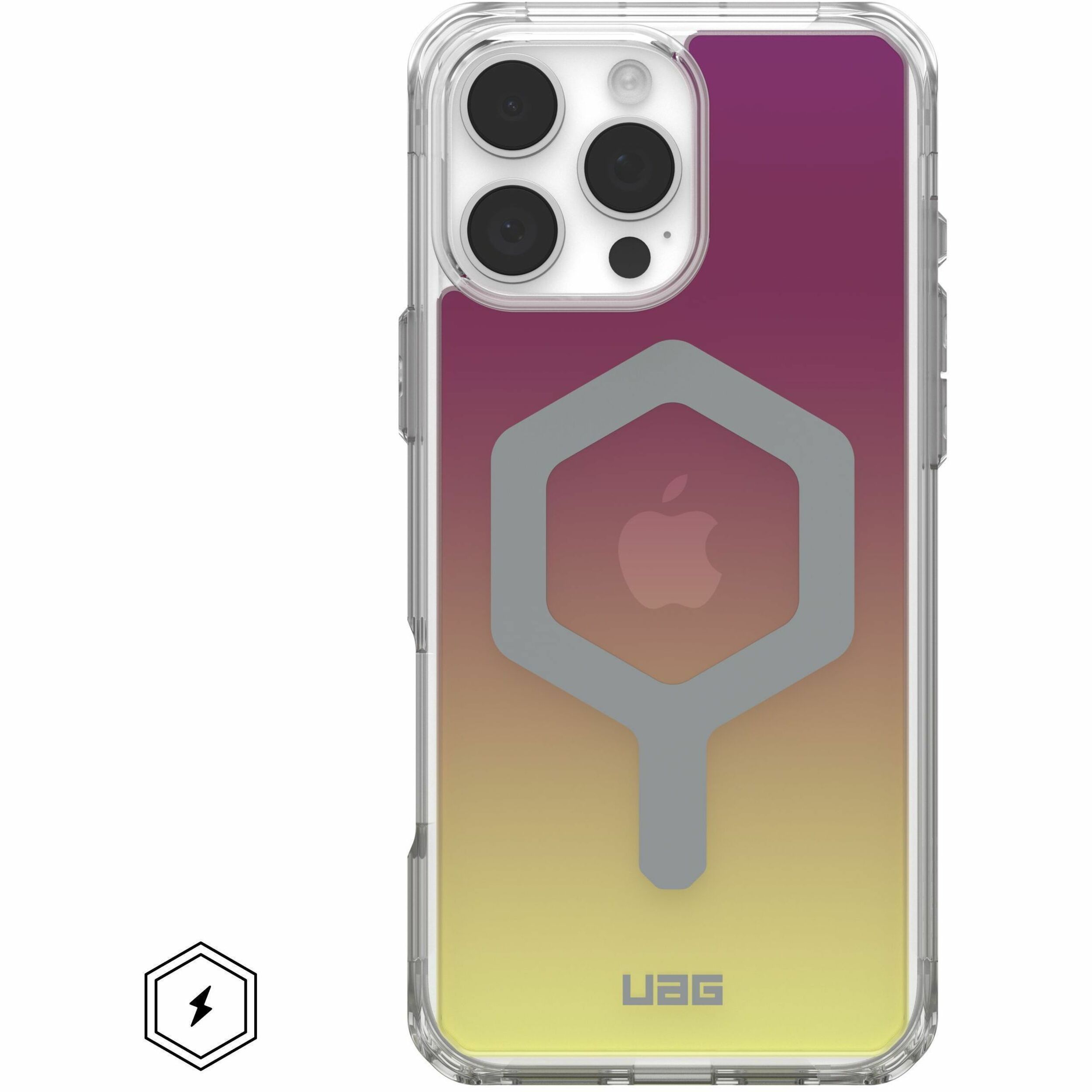 Urban Armor Gear Limited Edition Plyo iPhone 16 Pro Max Case - Maroon/Yellow Ombr&eacute;
