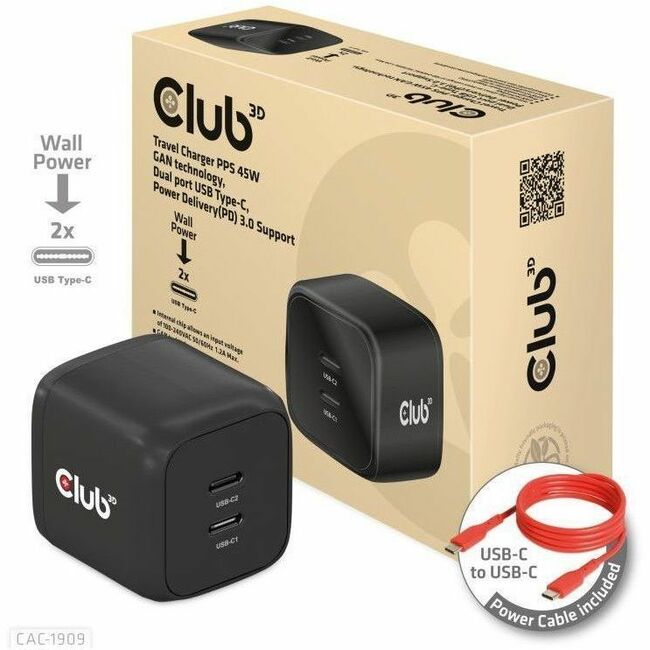 Club 3D CAC-1909 45W AC Adapter