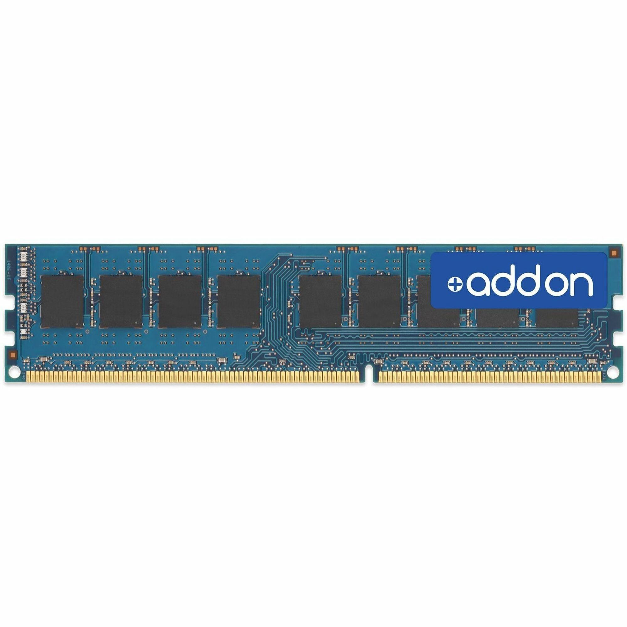 AddOn IBM&reg; 00Y3654 Compatible Factory Original 8GB DDR3-1600MHz Unbuffered ECC Dual Rank x8 1.5V 240-pin CL11 UDIMM