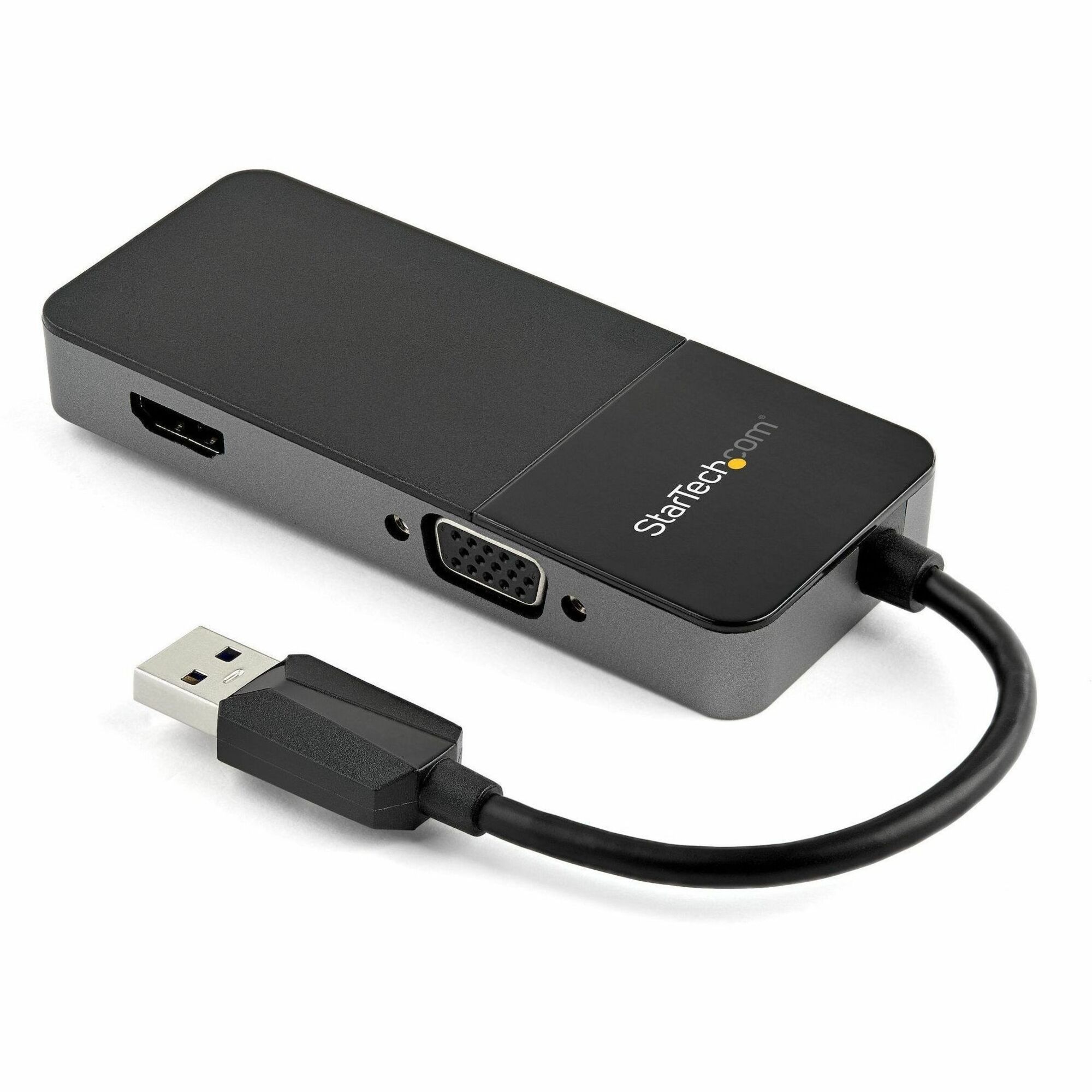StarTech USB 3.0 to HDMI and VGA Adapter -4K/1080p USB Type A Dual Monitor Multiport Display Adapter Converter -External Graphics Card