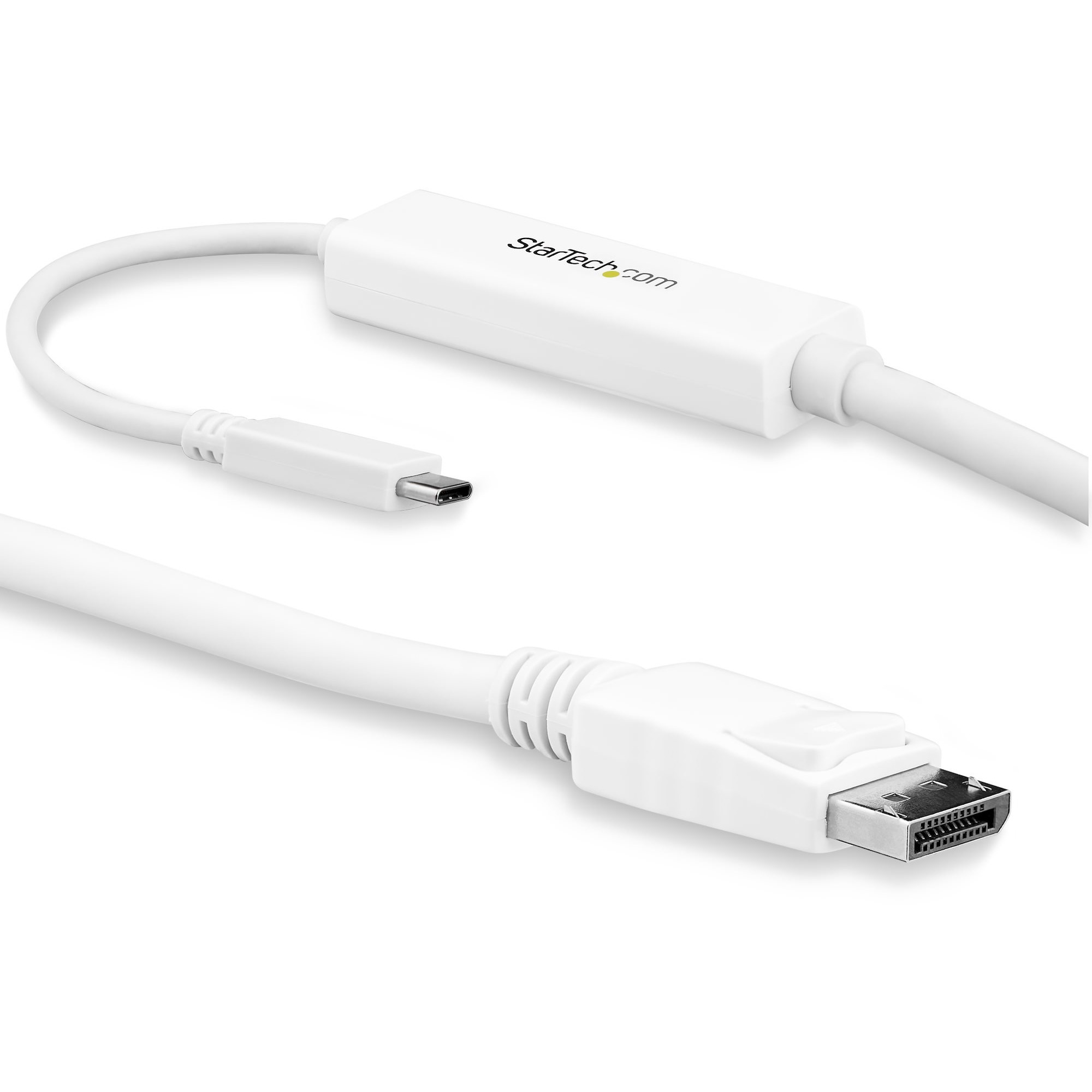 StarTech 9.8ft/3m USB C to DisplayPort 1.2 Cable 4K 60Hz - USB Type-C to DP Video Adapter Monitor Cable HBR2 - TB3 Compatible - White