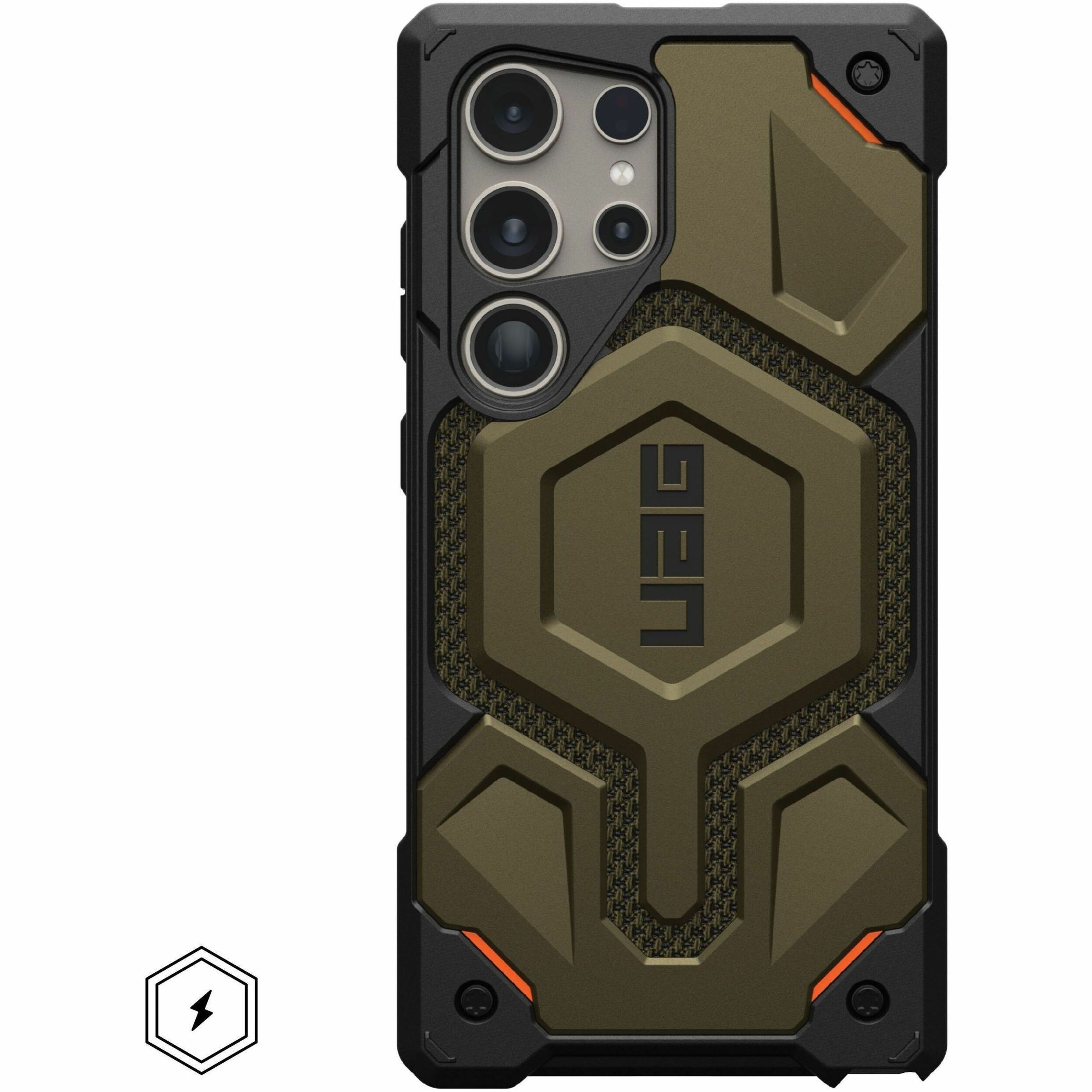 Urban Armor Gear Monarch Pro Kevlar&reg; Series Galaxy S24 Ultra Case - Kevlar Element Green