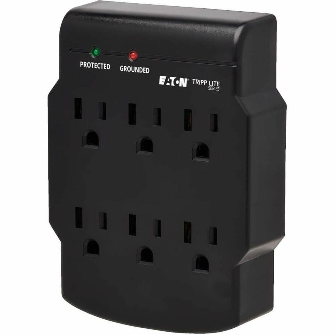 Tripp Lite by Eaton 6-Outlet Surge Protector Direct Plug-In 750 Joules Diagnostic LED Black