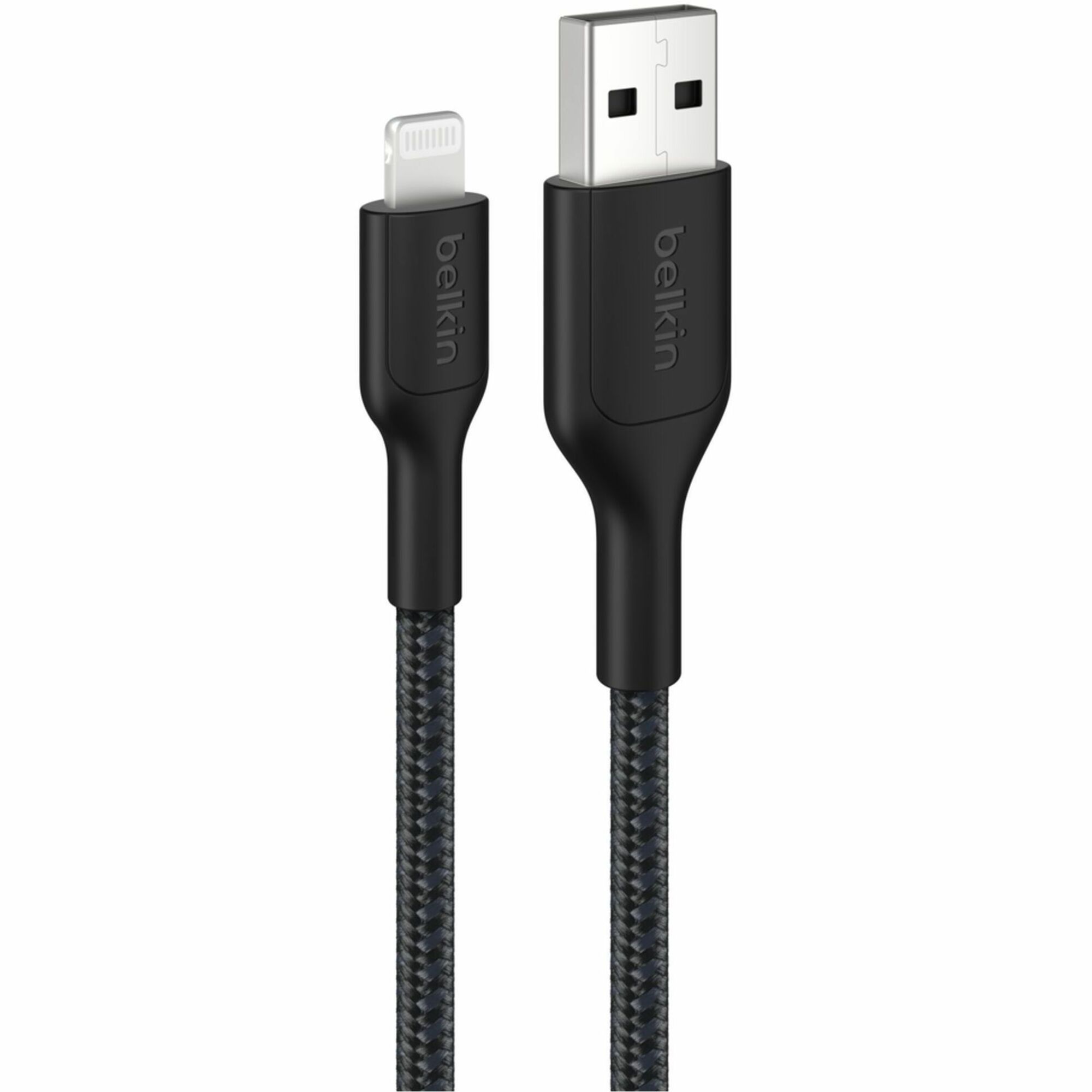 Belkin BoostCharge Pro Braided USB-A Cable with Lightning Connector, 6.6ft/2m, Black