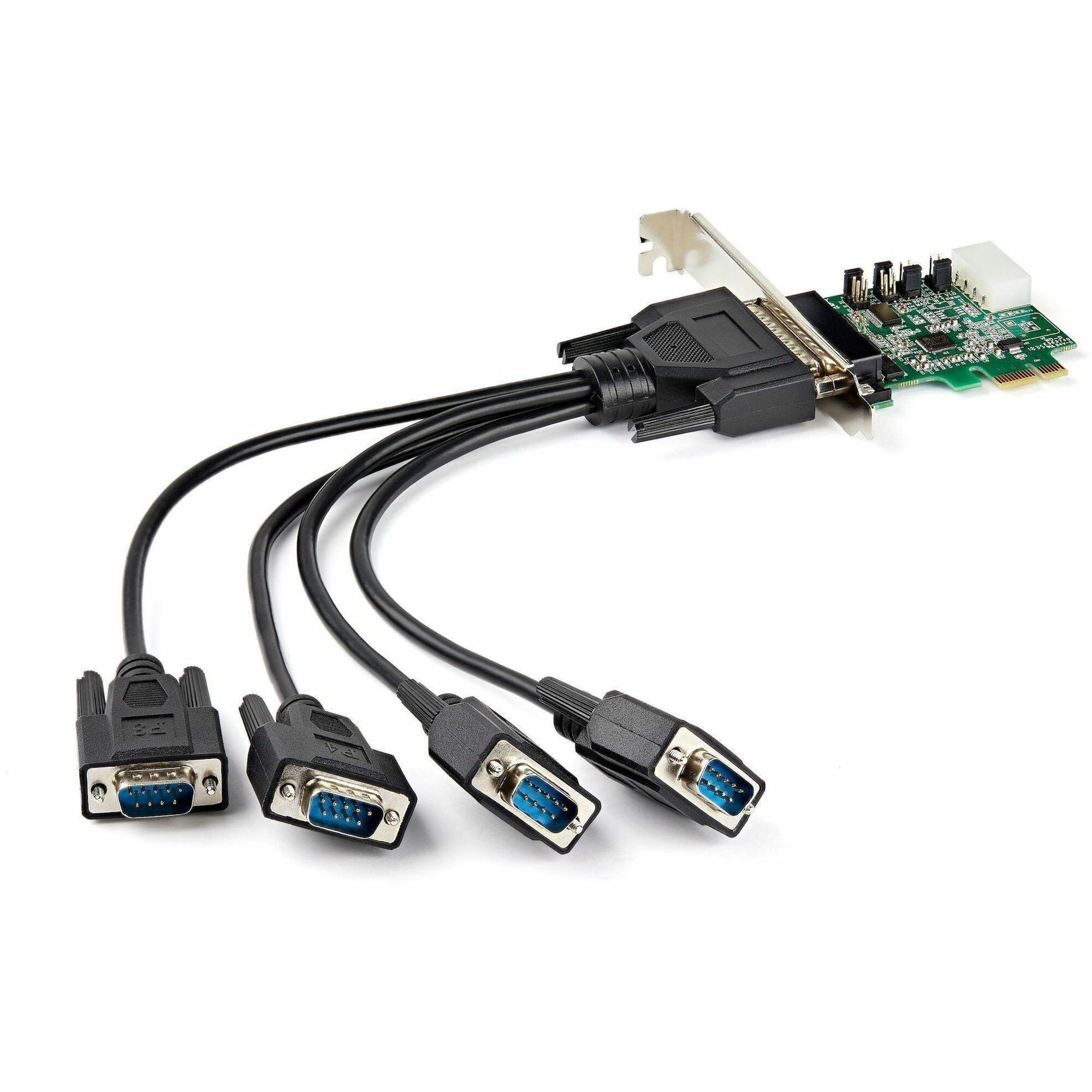 StarTech 4-port PCI Express RS232 Serial Adapter Card, PCIe to Serial DB9 RS-232 Controller Card, 16950 UART, Windows/Linux, TAA