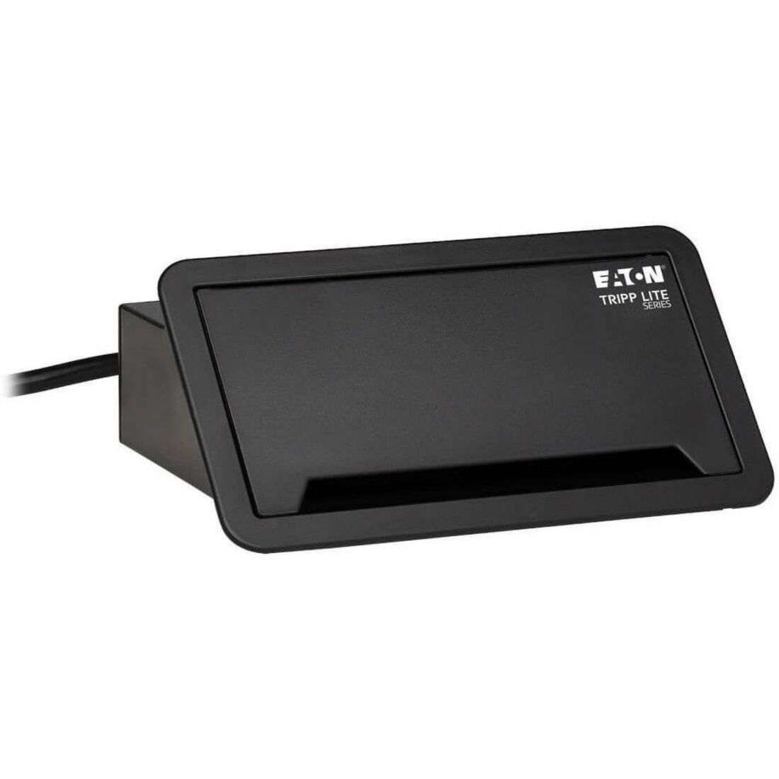 Eaton Tripp Lite Series Power It! 2-Outlet In-Desk Power and Charging Dock - 4x USB-A, USB-B, HDMI, RJ11, RJ45, 10 ft. Cord, Antimicrobial Protection, Black