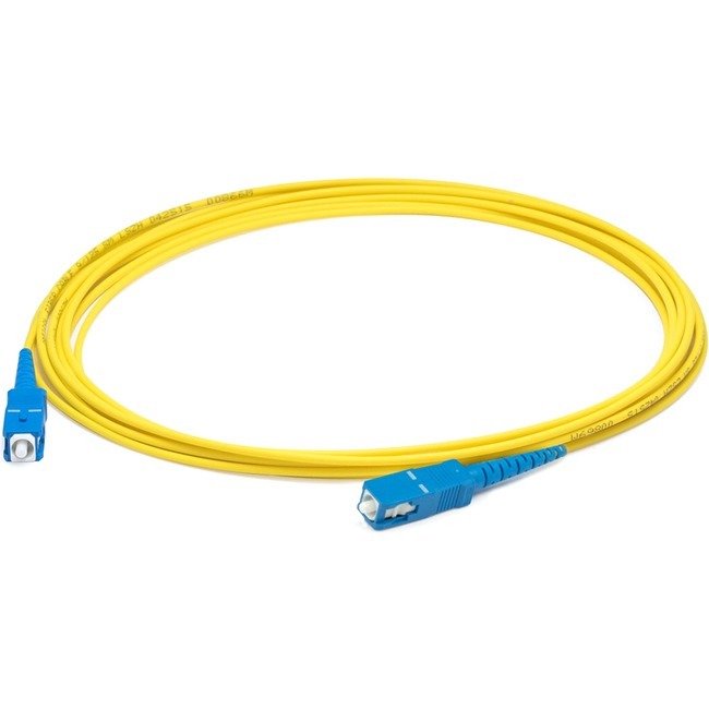 AddOn 33m SC to SC Yellow OS2 Simplex OFNP (Plenum-Rated) SMF Fiber Patch Cable