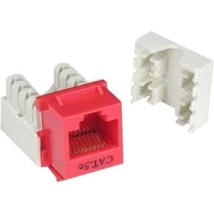 Unirise Cat5e Keystone Jack 110 Type Punch Down, Red