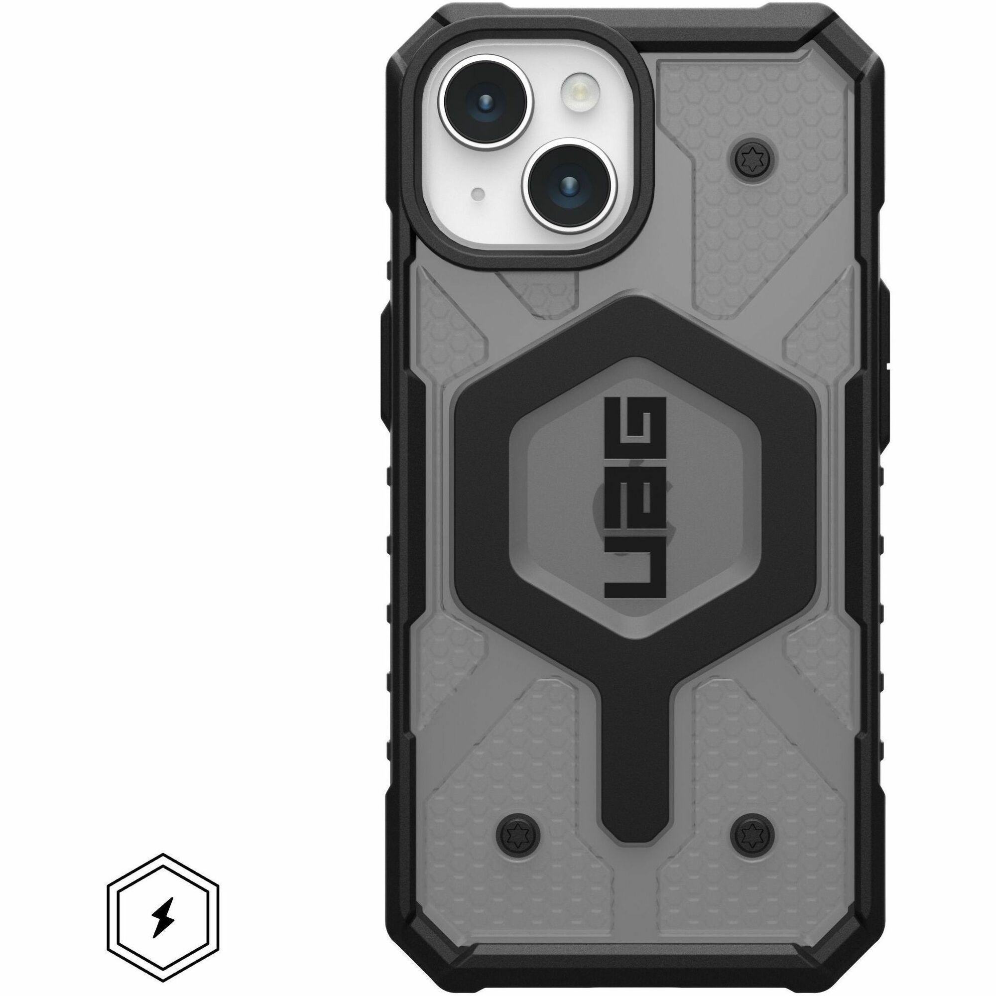 Urban Armor Gear Pathfinder Clear iPhone 15 Case - Ash
