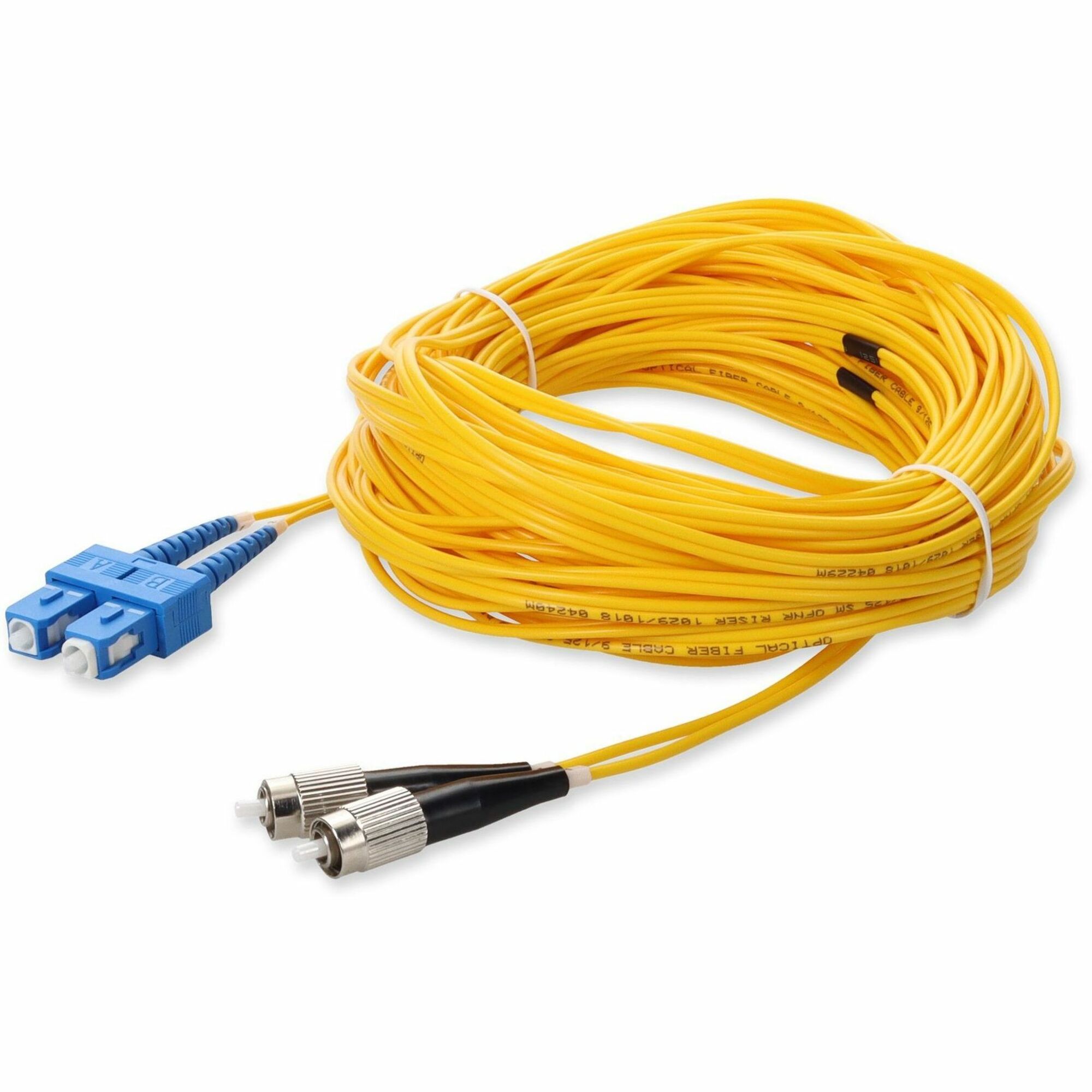 AddOn 13m FC (Male) to SC (Male) Yellow OS2 Duplex OFNR (Riser-Rated) Fiber Patch Cable