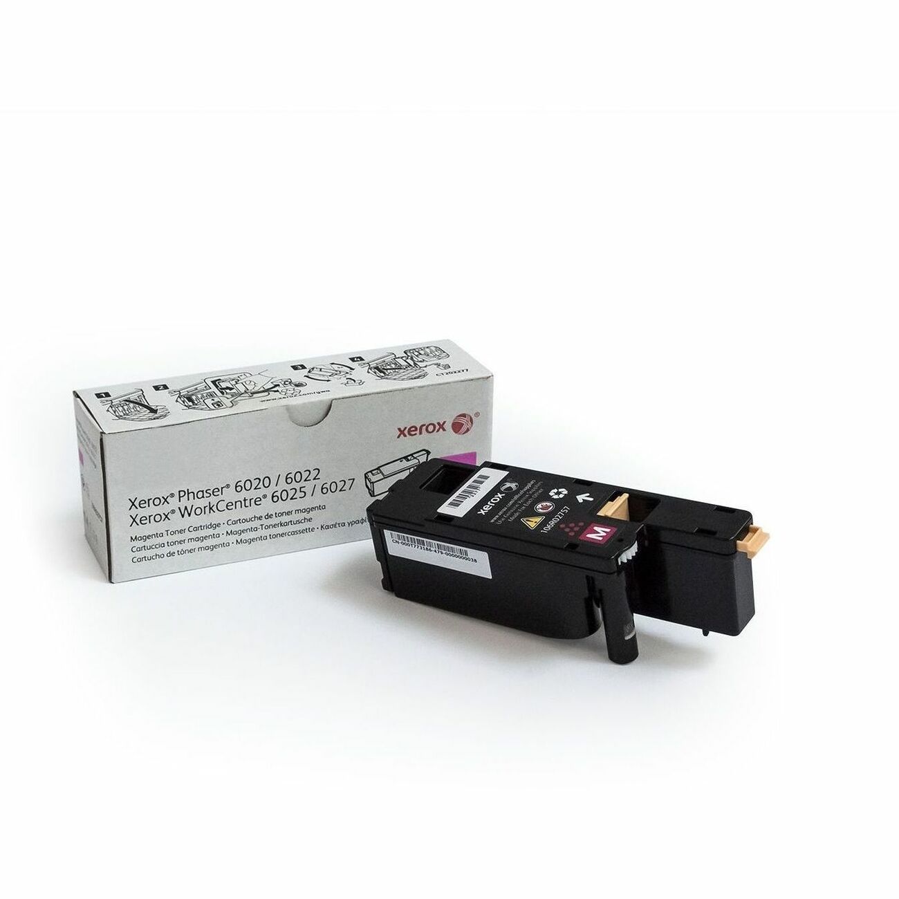 Xerox Genuine Phaser&reg; 6020/6022, WorkCentre&reg; 6025/6027 Magenta Standard capacity Toner Cartridge (1000 Pages) - 106R02757