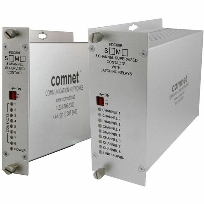ComNet 8-Channel Supervised Contact Closure Receiver (Non-Latching), RS-485 Interface
