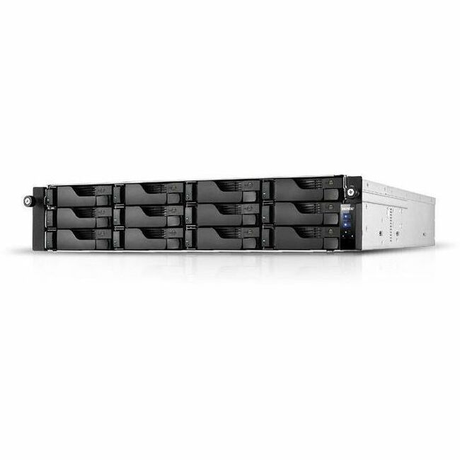 Asustor Lockerstor 12RD AS6512RD - 12 Bay NAS, Quad-Core 2.1GHz CPU, 2.5GbE Port, 8GB RAM DDR4, 2U Rackmount Server with redundant Power Supply (Diskless)