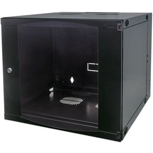 19" Network Cabinet - Wall Mount (Double Section Hinged Swing Out), 6U, 600mm Deep, Black, Flatpack, Max 30kg, Swings out for access to back of cabinet when installed on wall, Rack, Usable Depth 385mm, Parts for wall installation not included