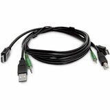 6FT HDMI KVM CABLE - USB 2.0 3.5MM AUDIO TAA
