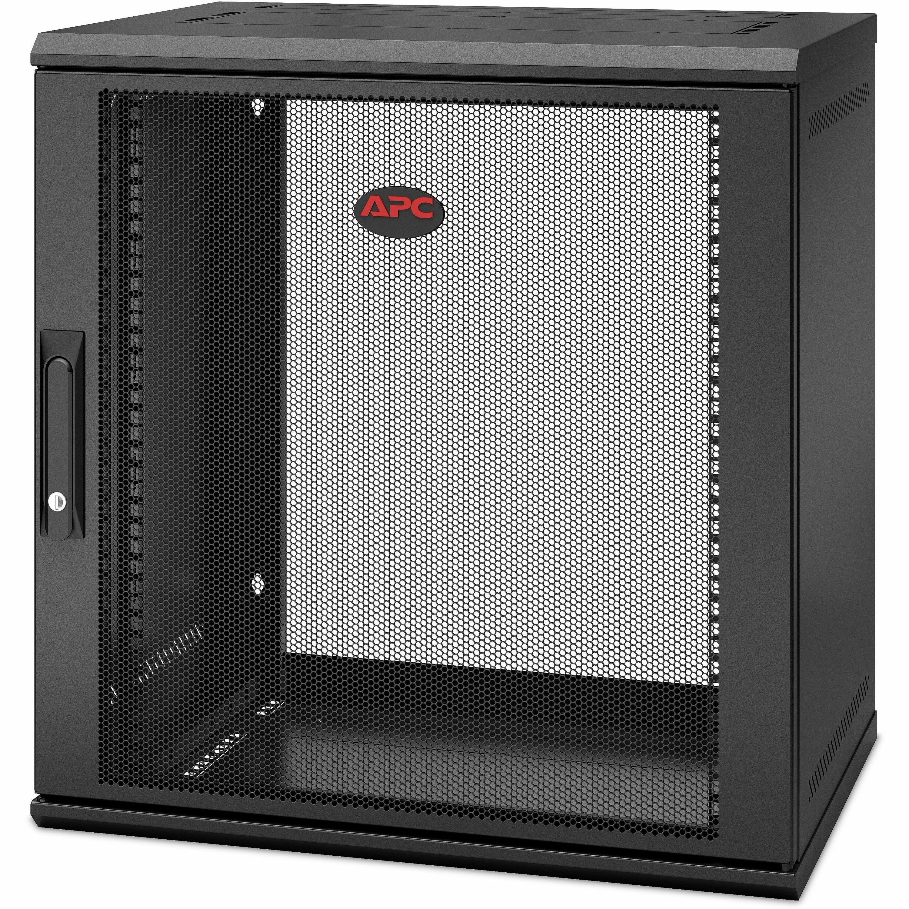 APC NetShelter 12U Wallmount Rack Enclosure Cabinet Single Hinged Switch Depth