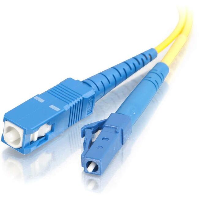 C2G-1m LC-SC 9/125 OS1 Simplex Singlemode Fiber Optic Cable (Plenum-Rated) - Yellow