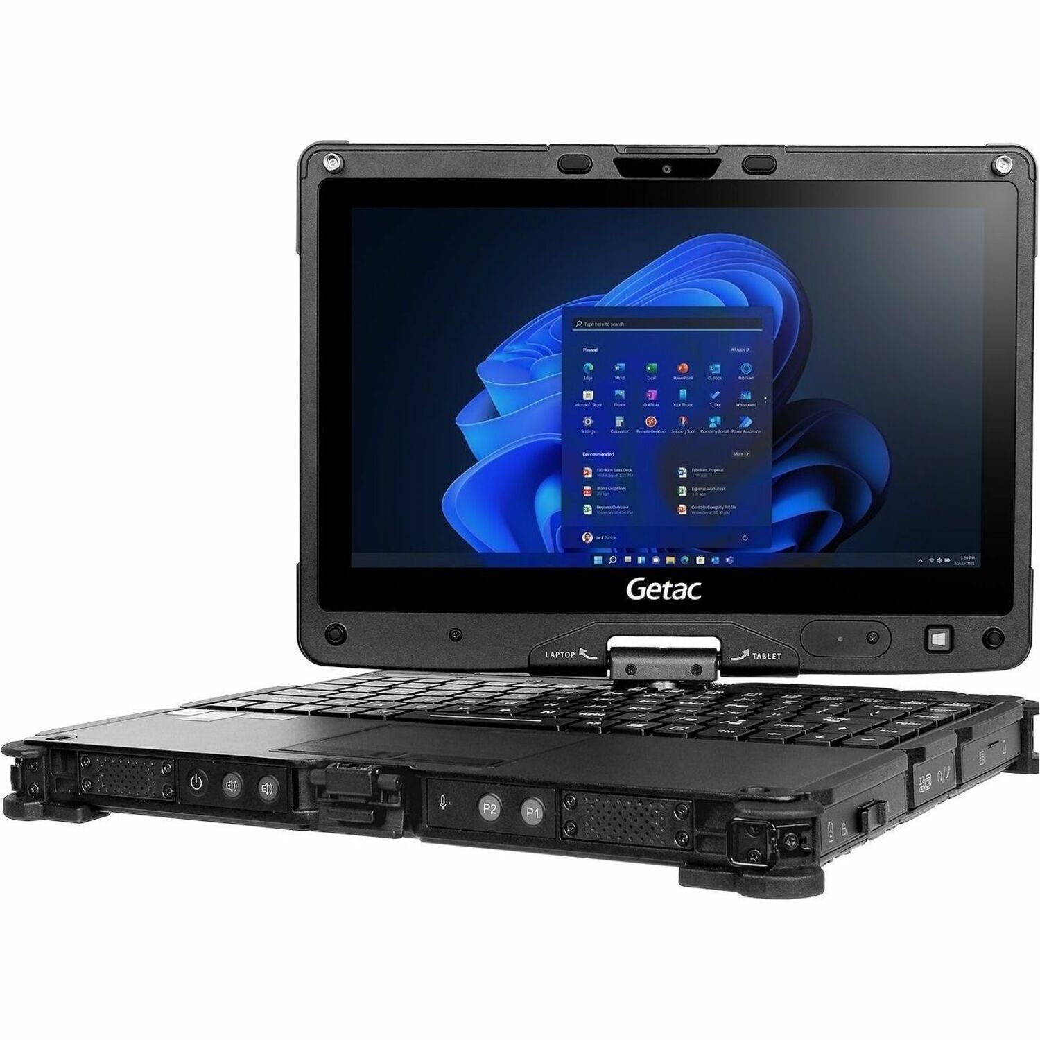 Getac V110 V110 G7 11.6" Touchscreen Rugged Convertible 2 in 1 Notebook - Full HD - Intel Core i7 12th Gen i7-1255U - 16 GB - 256 GB SSD