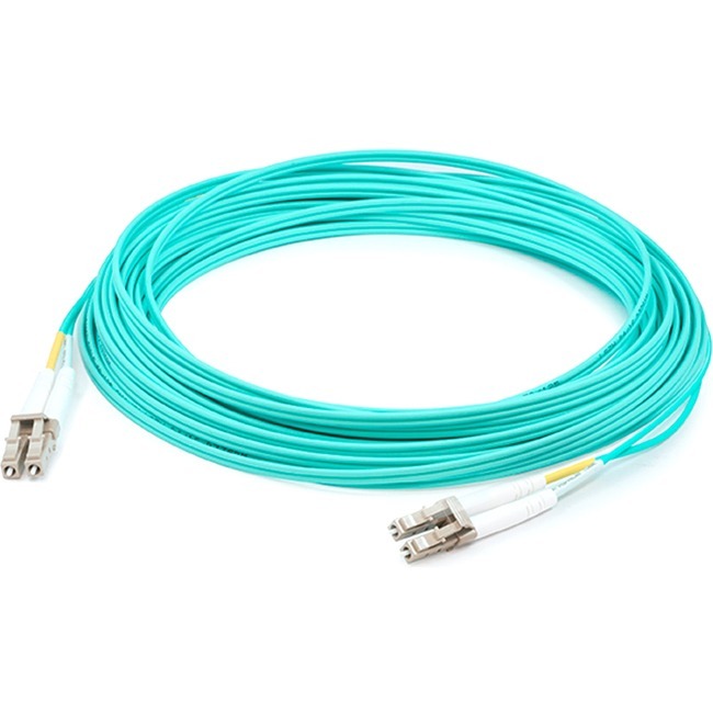 AddOn 39m LC to LC Aqua OM4 Duplex LSZH Fiber Patch Cable