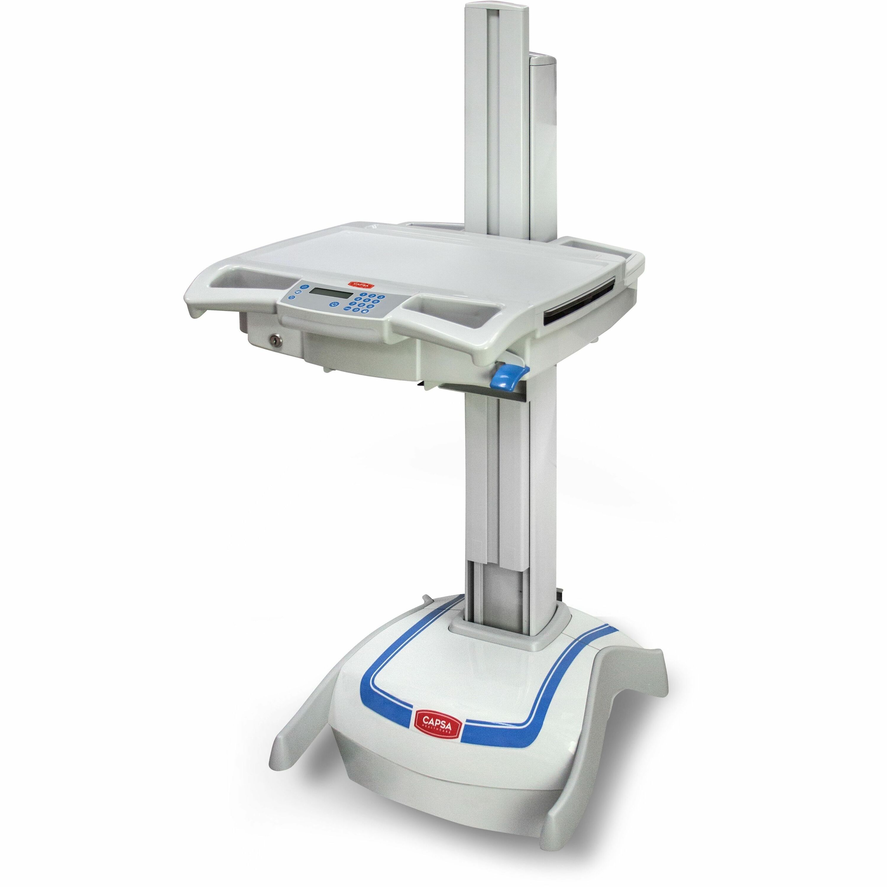 Capsa Healthcare - M38e Powered Chassis (1975077) - Powered Mobile Computing Cart - 120V Power System - Manual Lift - 655Wh Battery