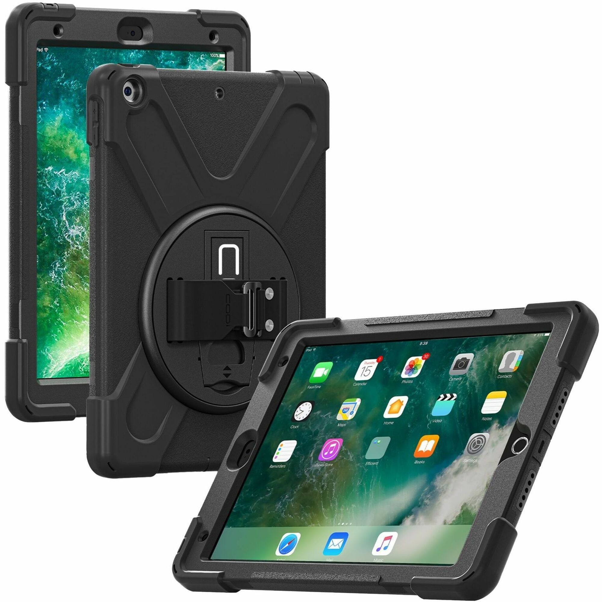 CODi Rugged Case for iPad 9.7" (5th, 6th Gen) - 360&deg; Protection with Kickstand, Hand Strap & Shoulder Strap