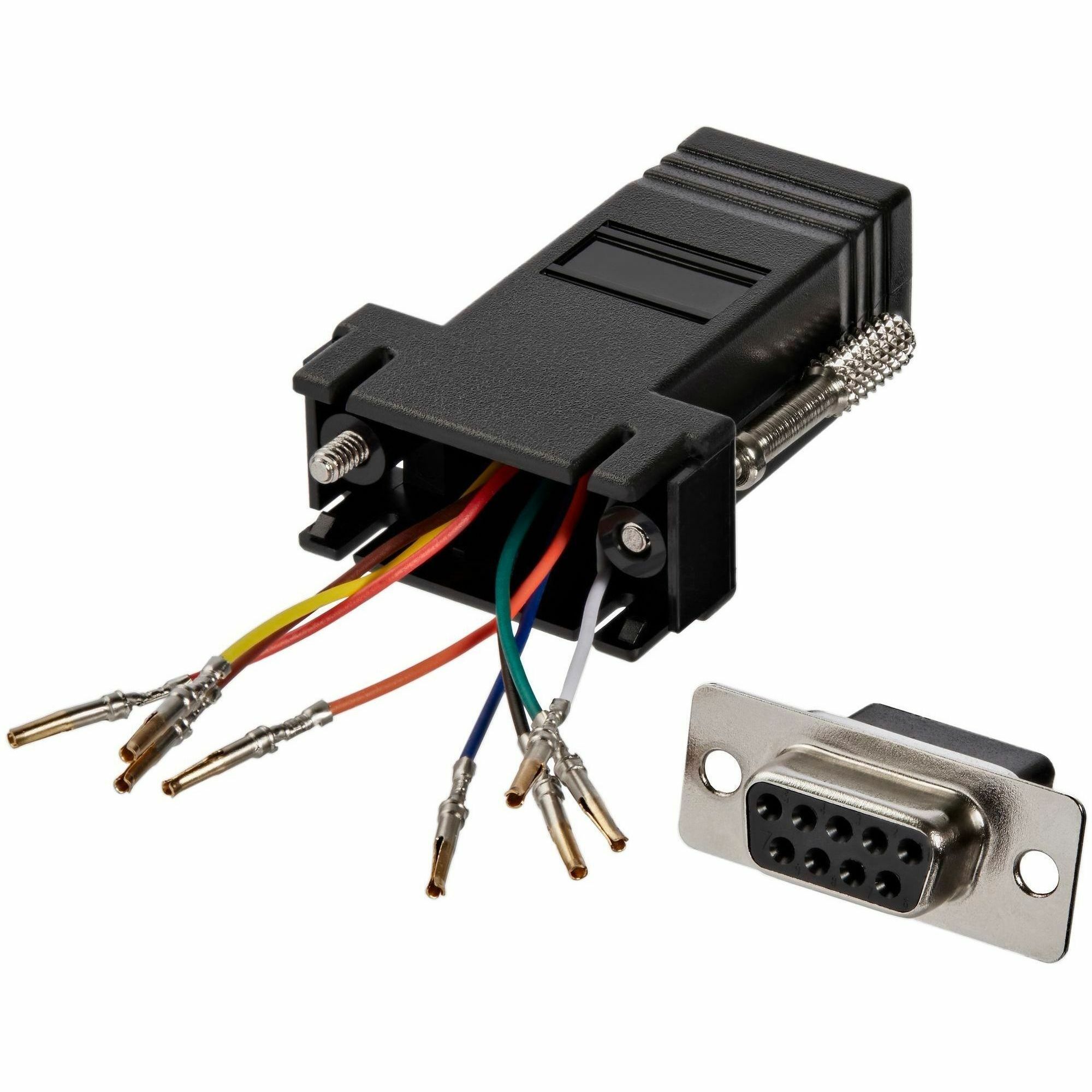 StarTech DB9 to RJ45 Modular Serial Adapter - Black