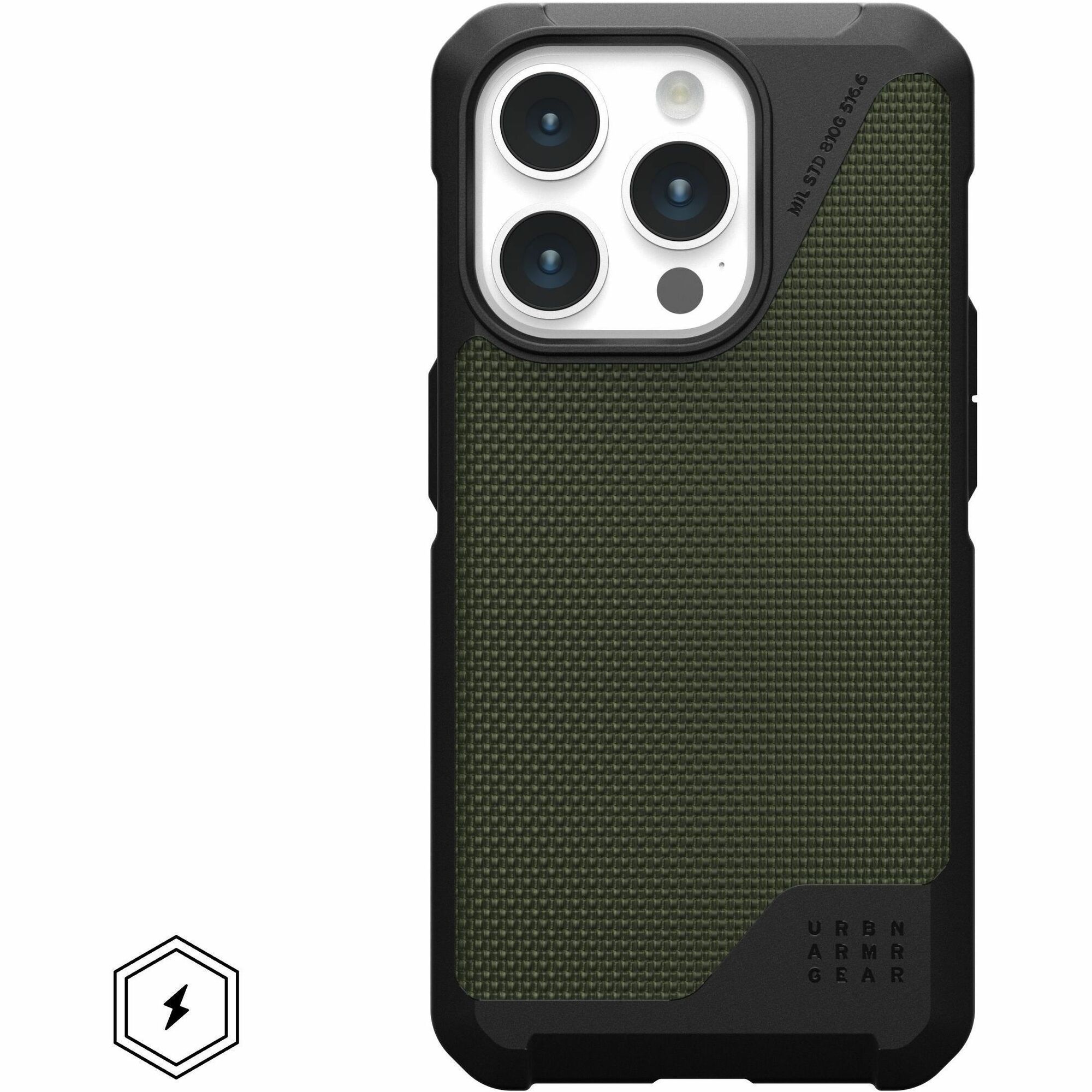 Urban Armor Gear Metropolis LT iPhone 15 Pro Case - Kevlar Olive